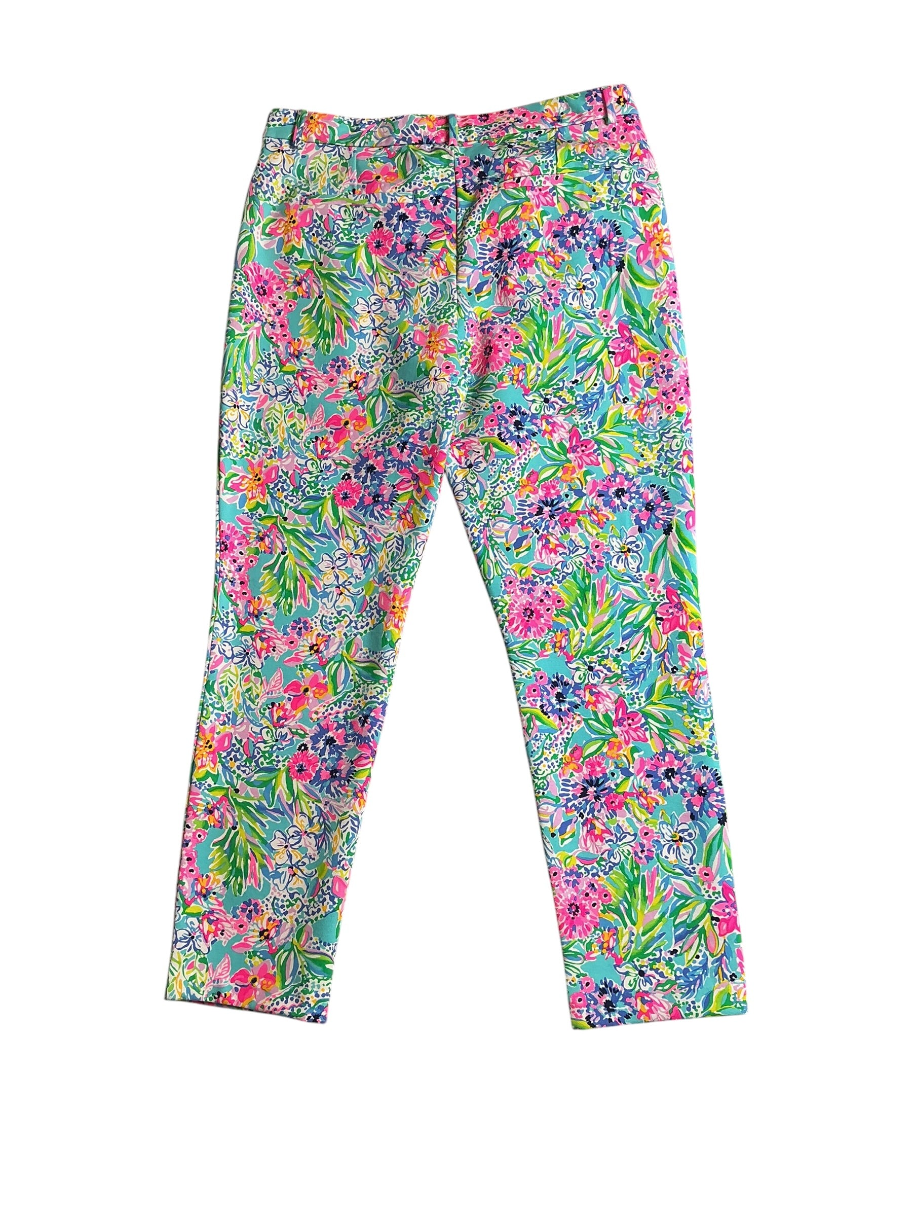 Lilly Pulitzer NWT Kelly Knit Pant - Amalfi Blue Alligator Isle - Size 16