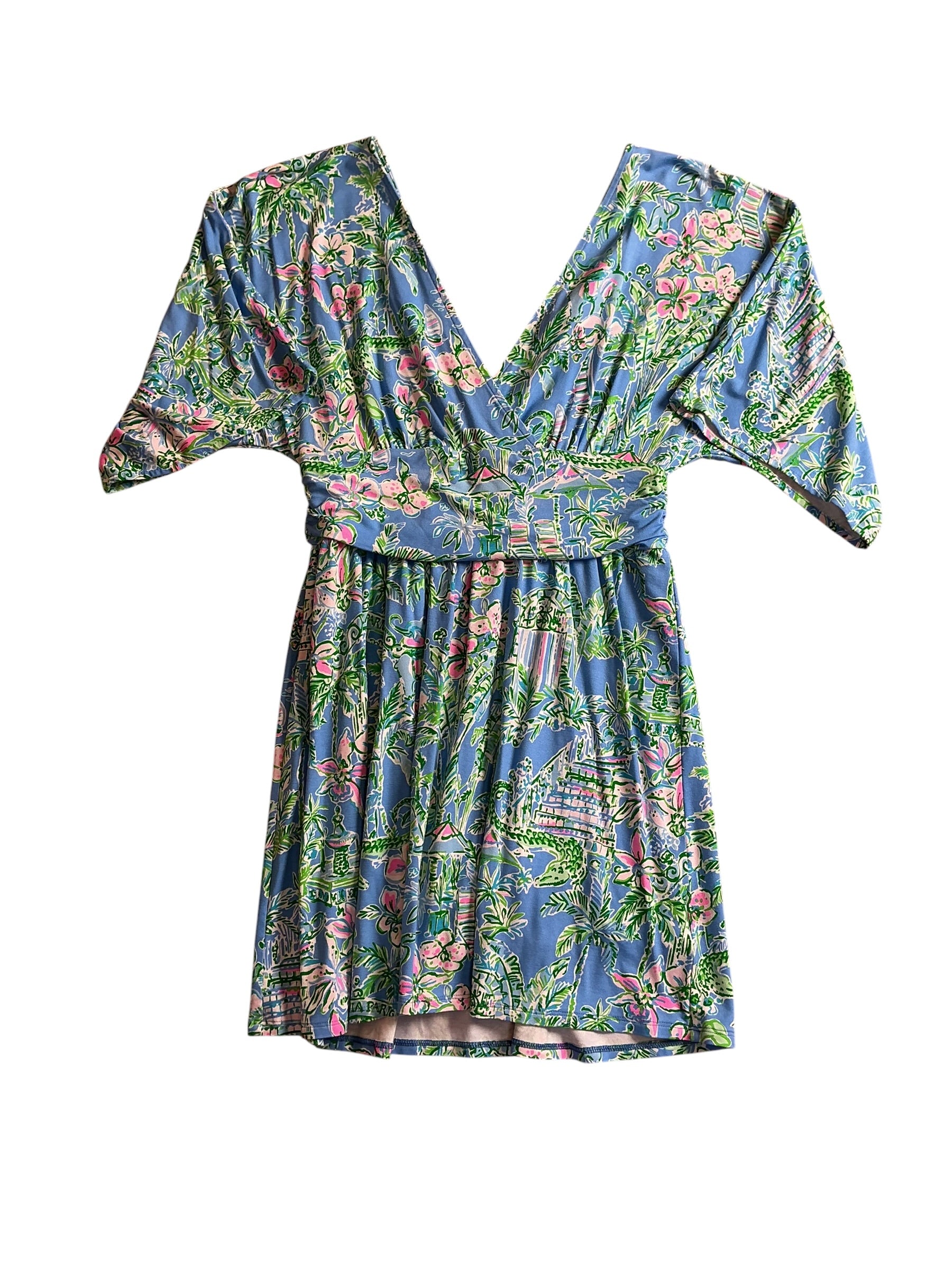 Lilly Pulitzer Parigi Skort Romper - Boca Blue Beneath The Bougainville - Size S