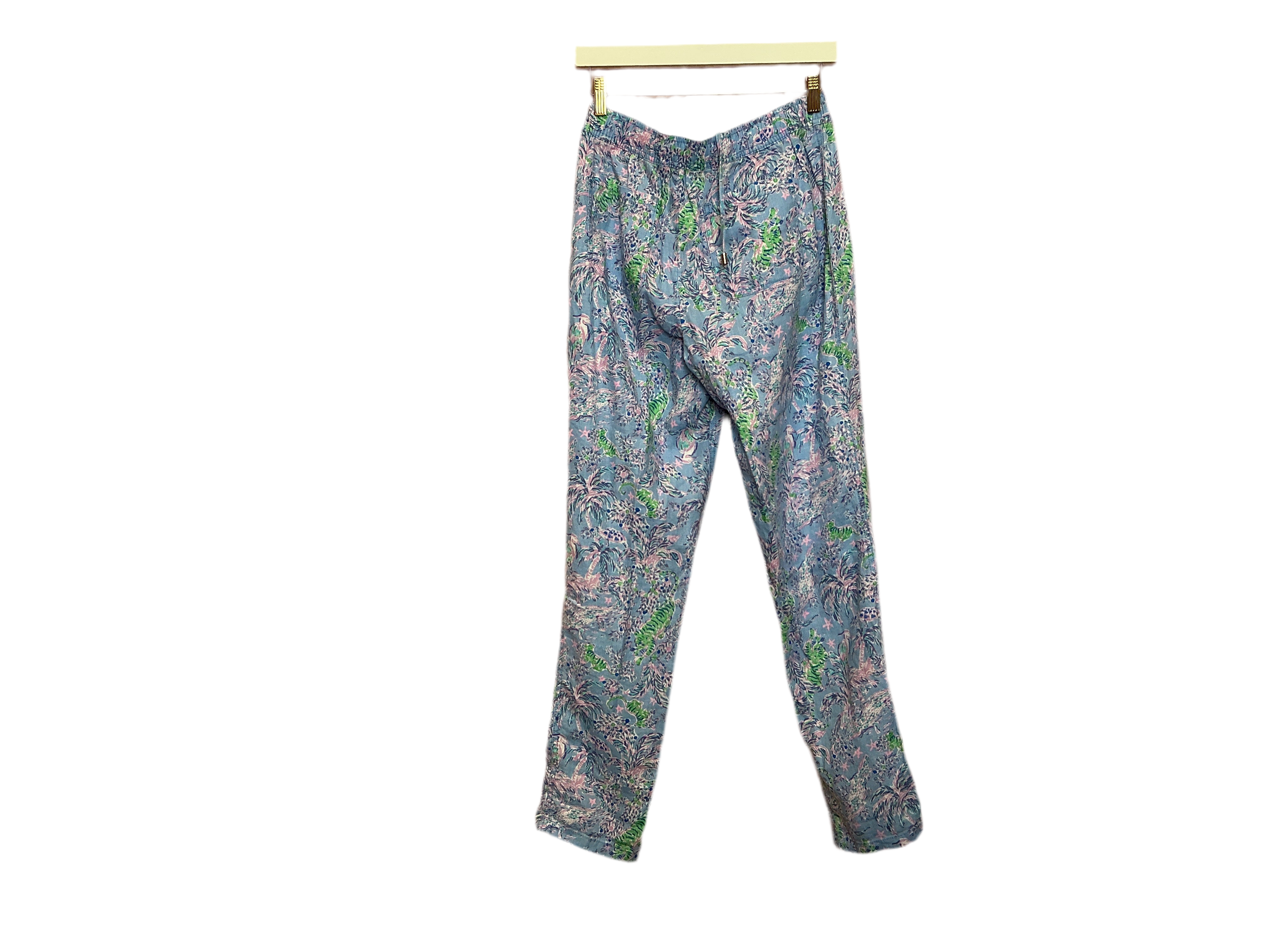 Lilly Pulitzer NWT Taron Pant Blue Peri The Turtle Package - Size M