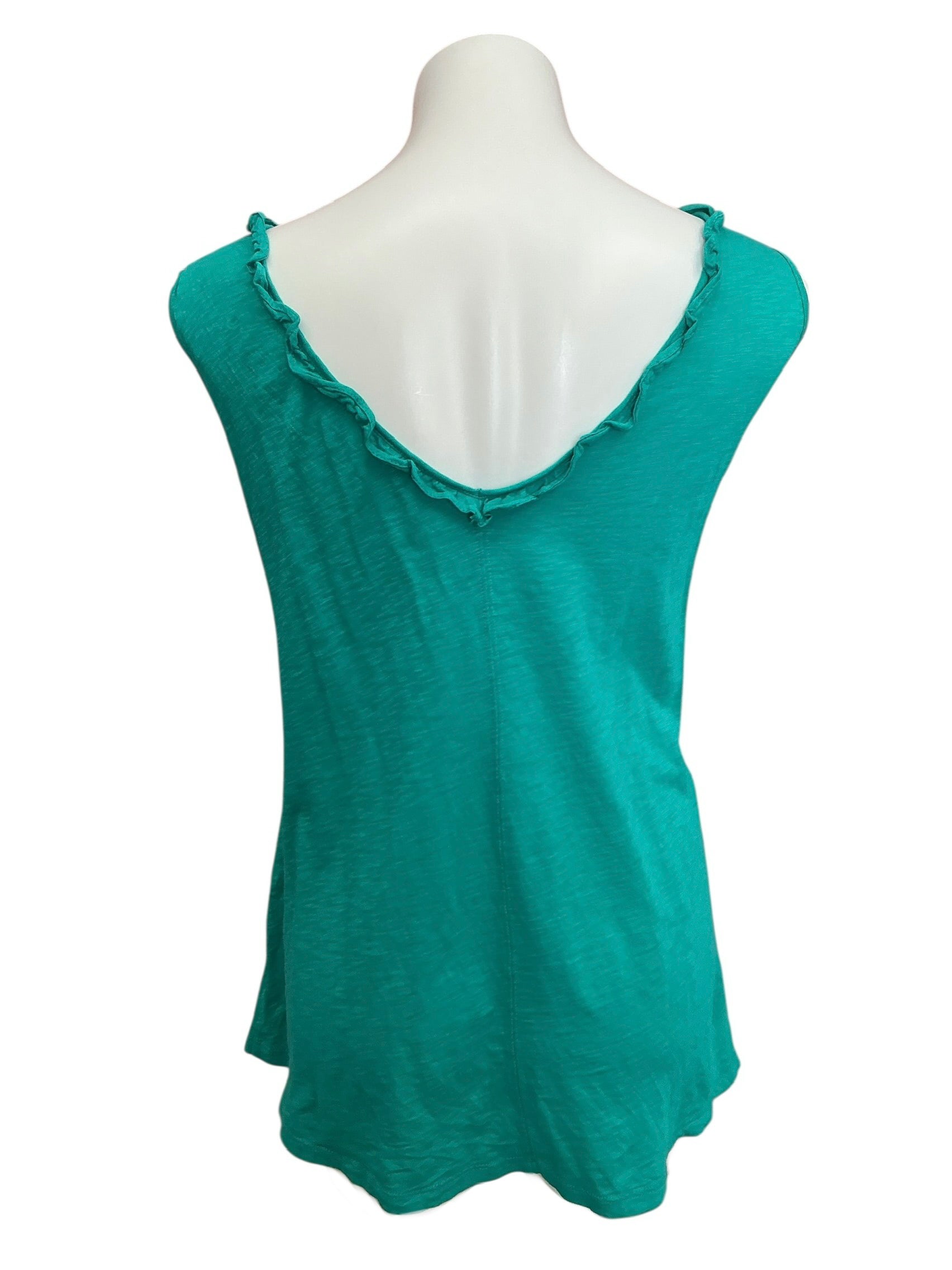 Lilly Pulitzer Gigi Ruffle Tank Top Water Lilly Green - Size XXL