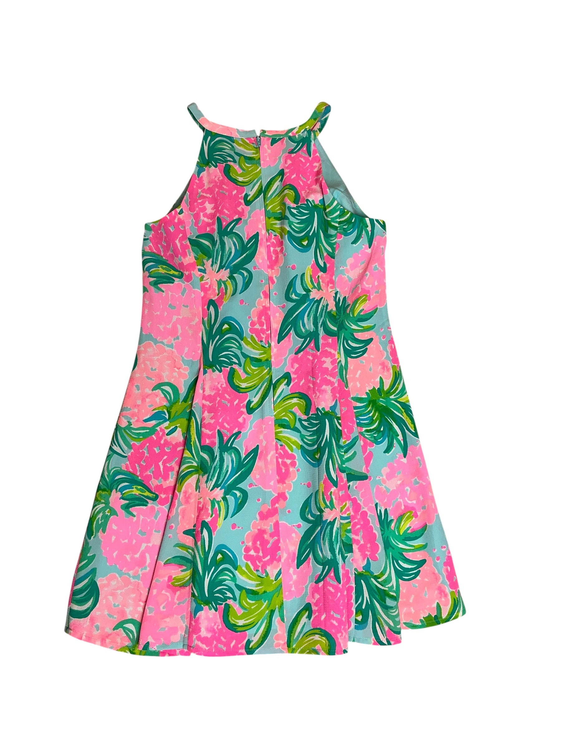 Lilly Pulitzer Girl's Fernanda Dress Blue Ibiza Pineapple Shake - Size 14