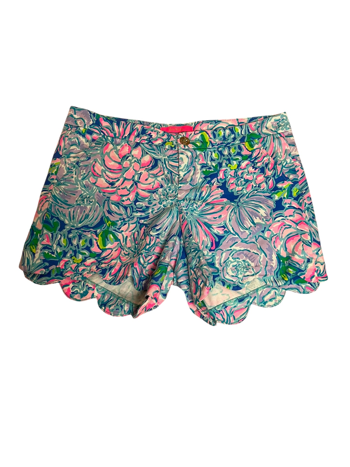Lilly Pulitzer Buttercup Stretch Short Zanzibar Blue Bunny Business - Size 8