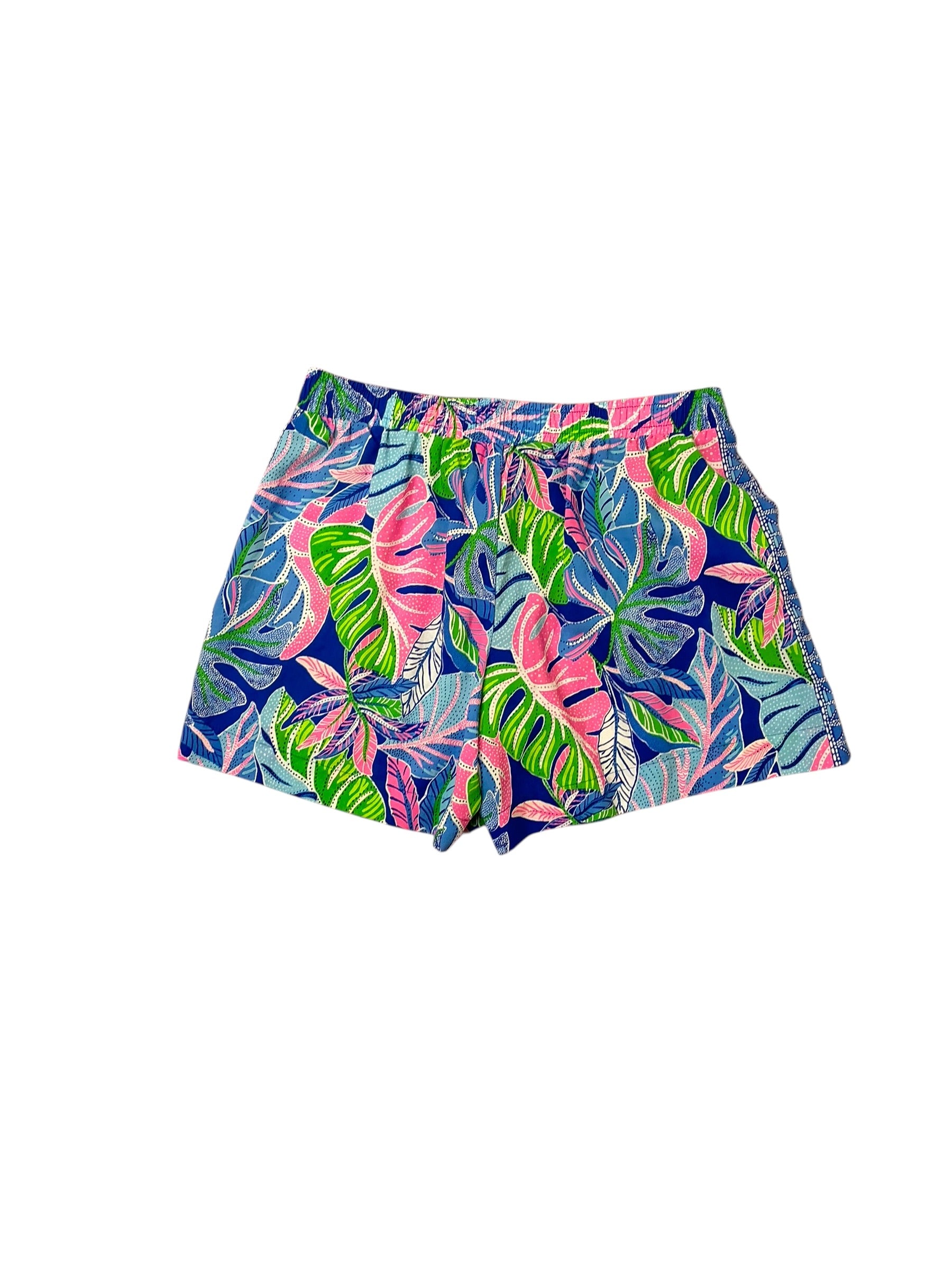 Lilly Pulitzer Katia Mid-Rise Short - Blue Grotto Beleaf In Yourself Engineered - Size S