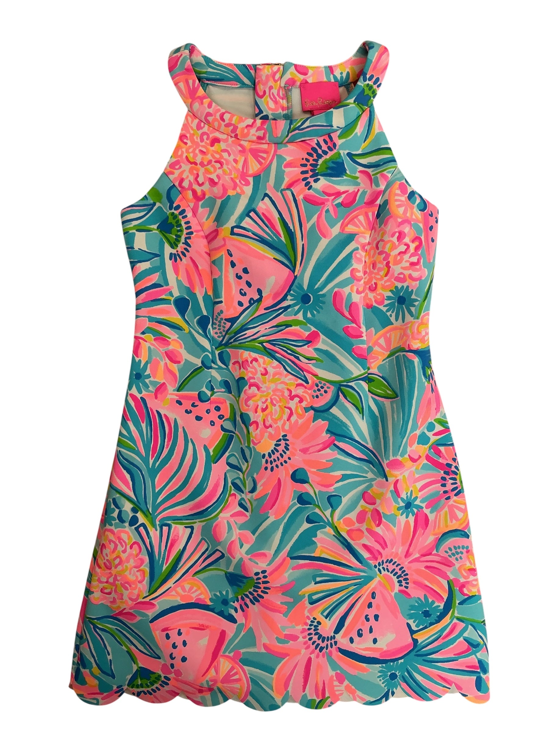 Lilly Pulitzer Kids Girls Sophelia Shift Dress Tropical Punch - Size 7