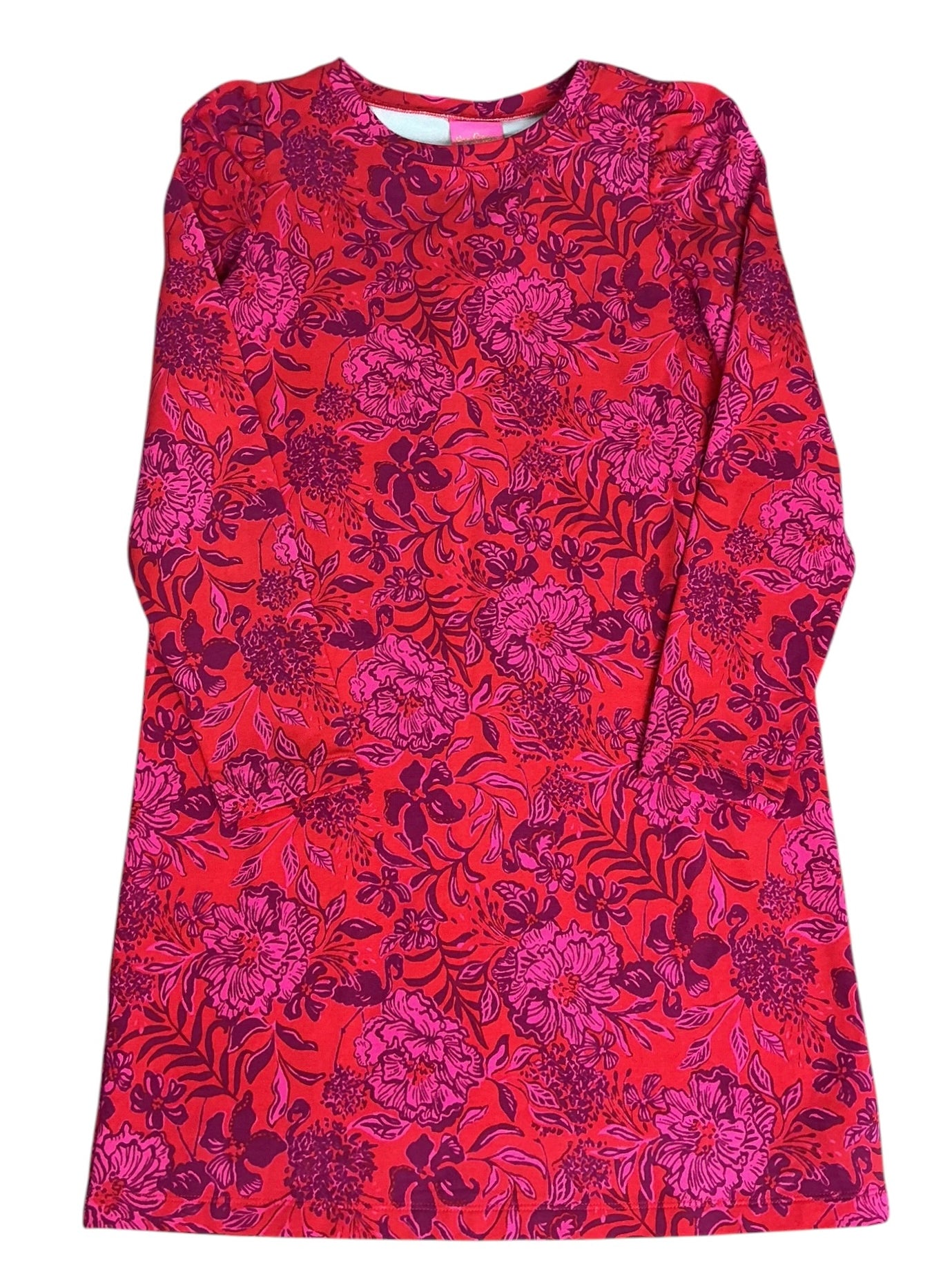 Lilly Pulitzer NWT Girls Mini Jansen Dress Amaryllis Red Secret Hideaway - Size XL(12-14)