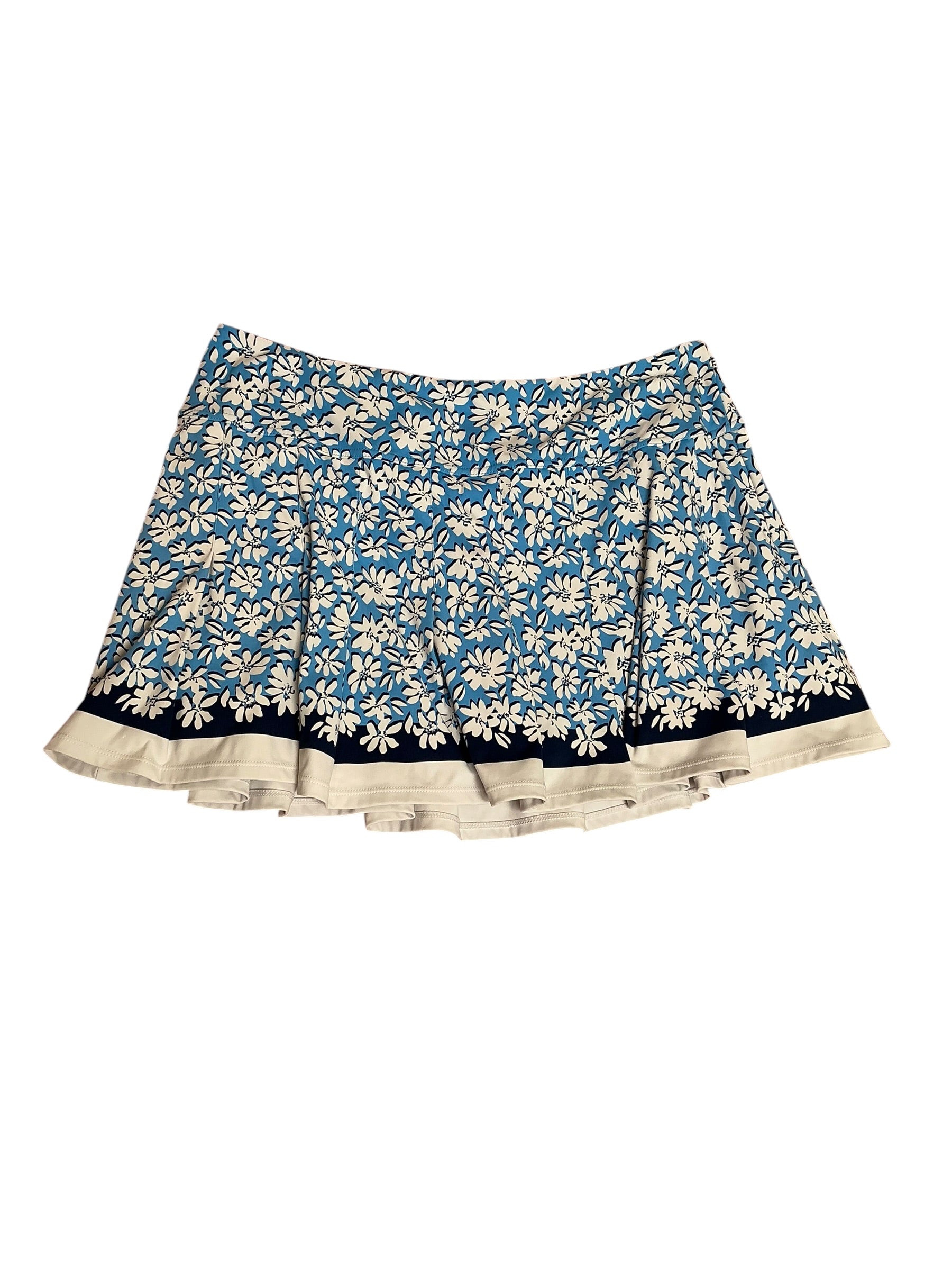 Lilly Pulitzer UPF 50+ Luxletic Annora Skort Lunar Blue Palm Beach Petals Engineered Luxletic - Size L