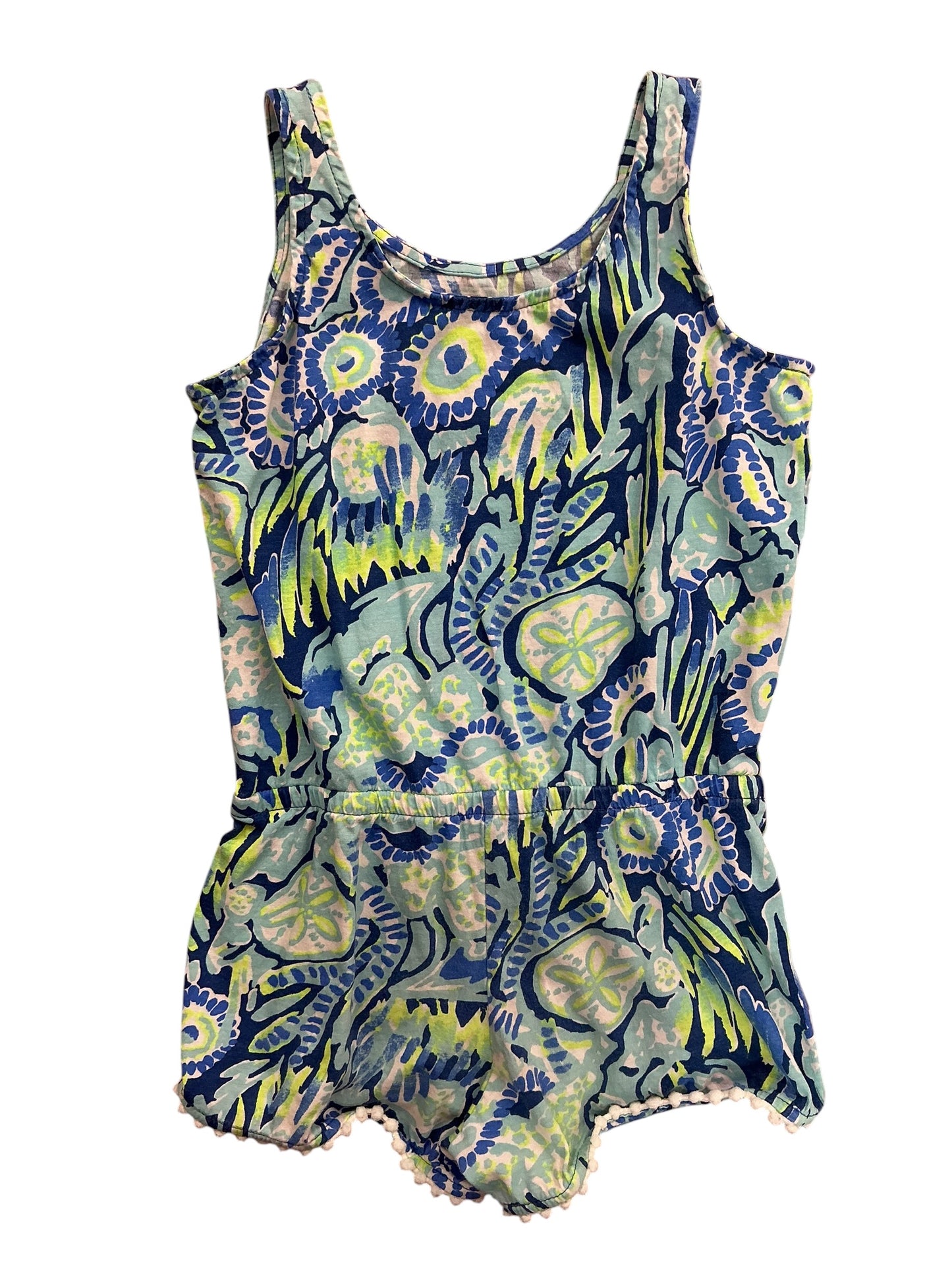 Lilly Pulitzer Kids Girls Tenley Romper Suns Out Funs Out - Size S 4-5