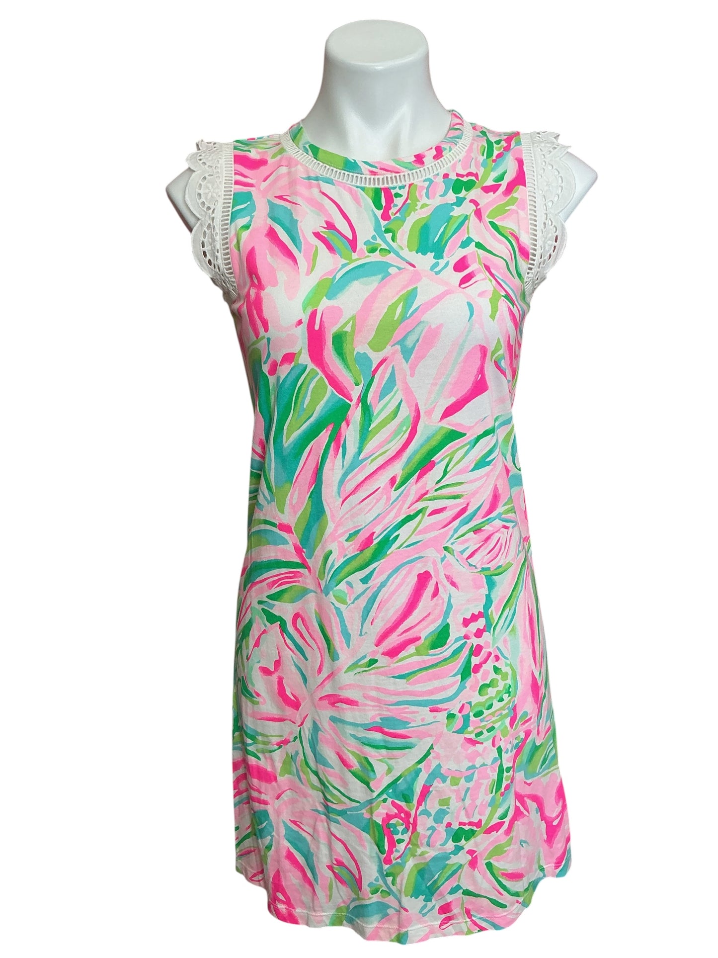 Lilly Pulitzer Agee Dress Croc My World - Size XS
