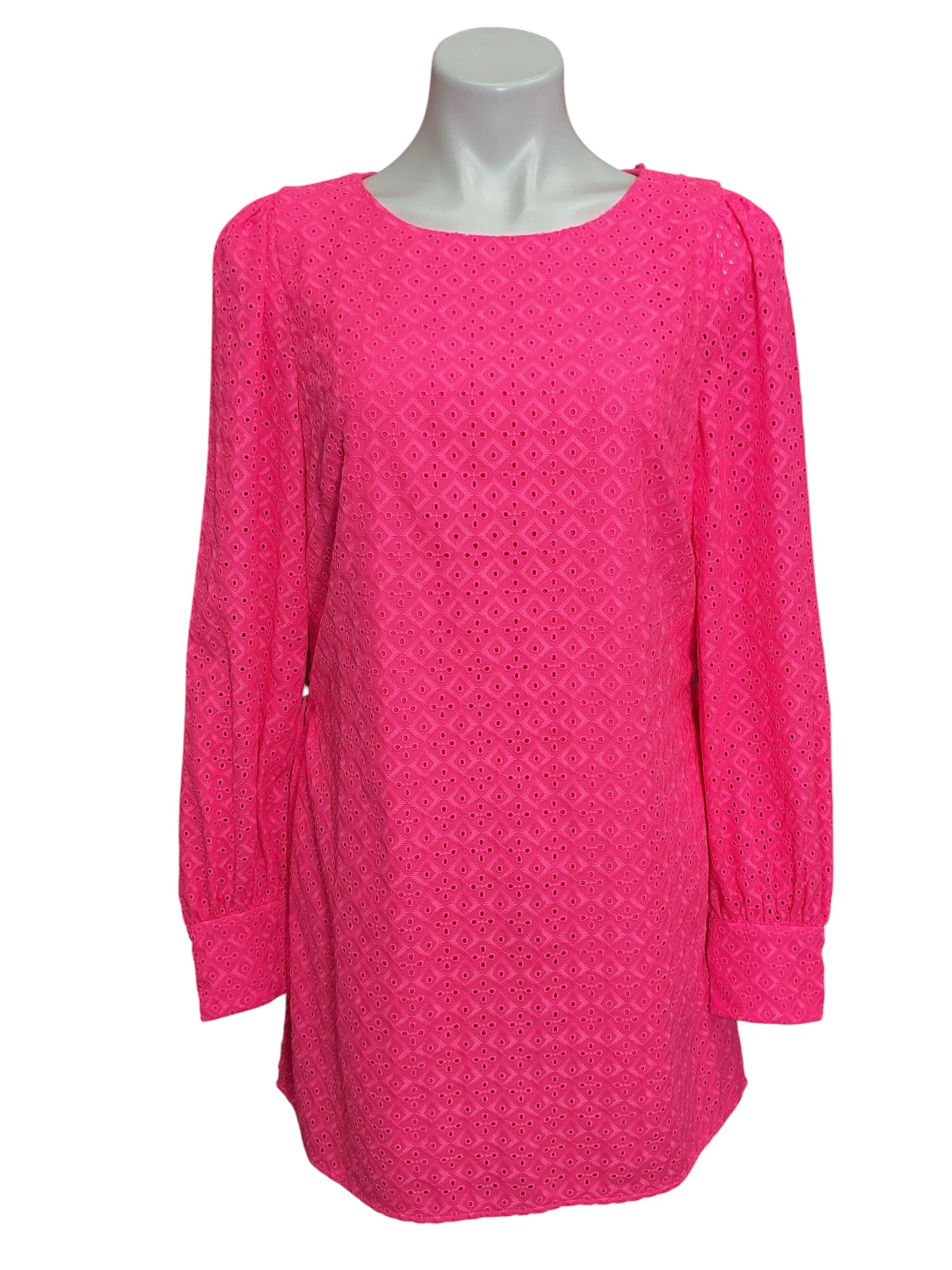 Lilly Pulitzer NWT Aisha Romper Pink Isle Ditsy Diamond Poly Eye - Size 8