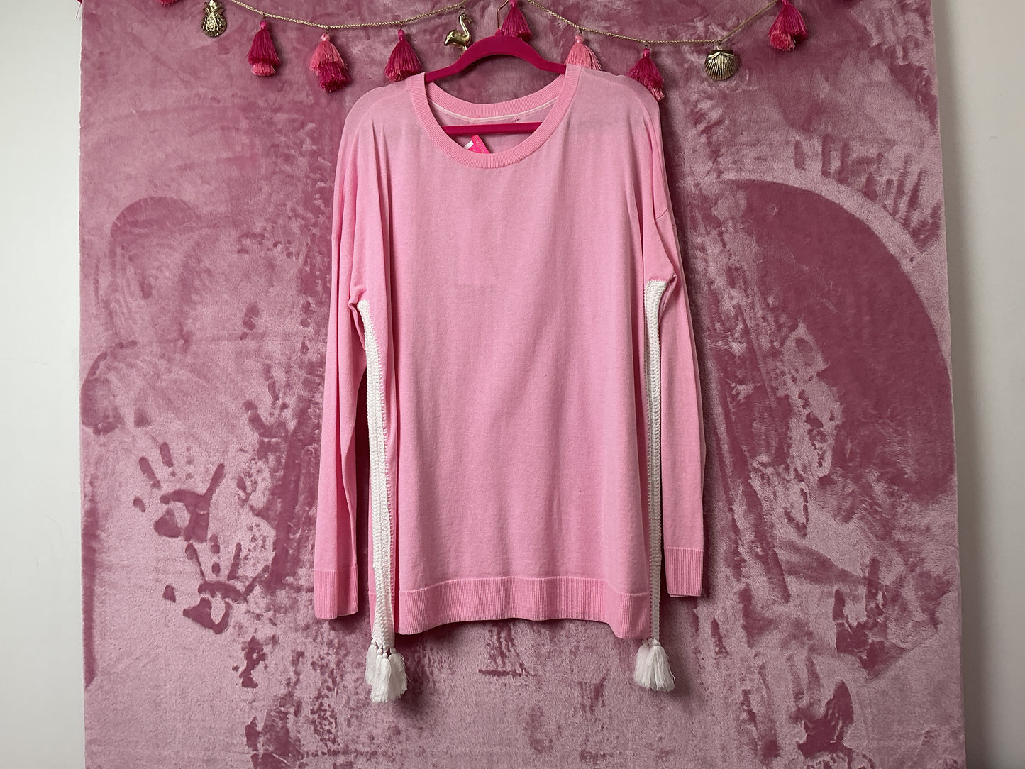 Lilly Pulitzer NWT Damara Sweater Pink Blossom - Size L