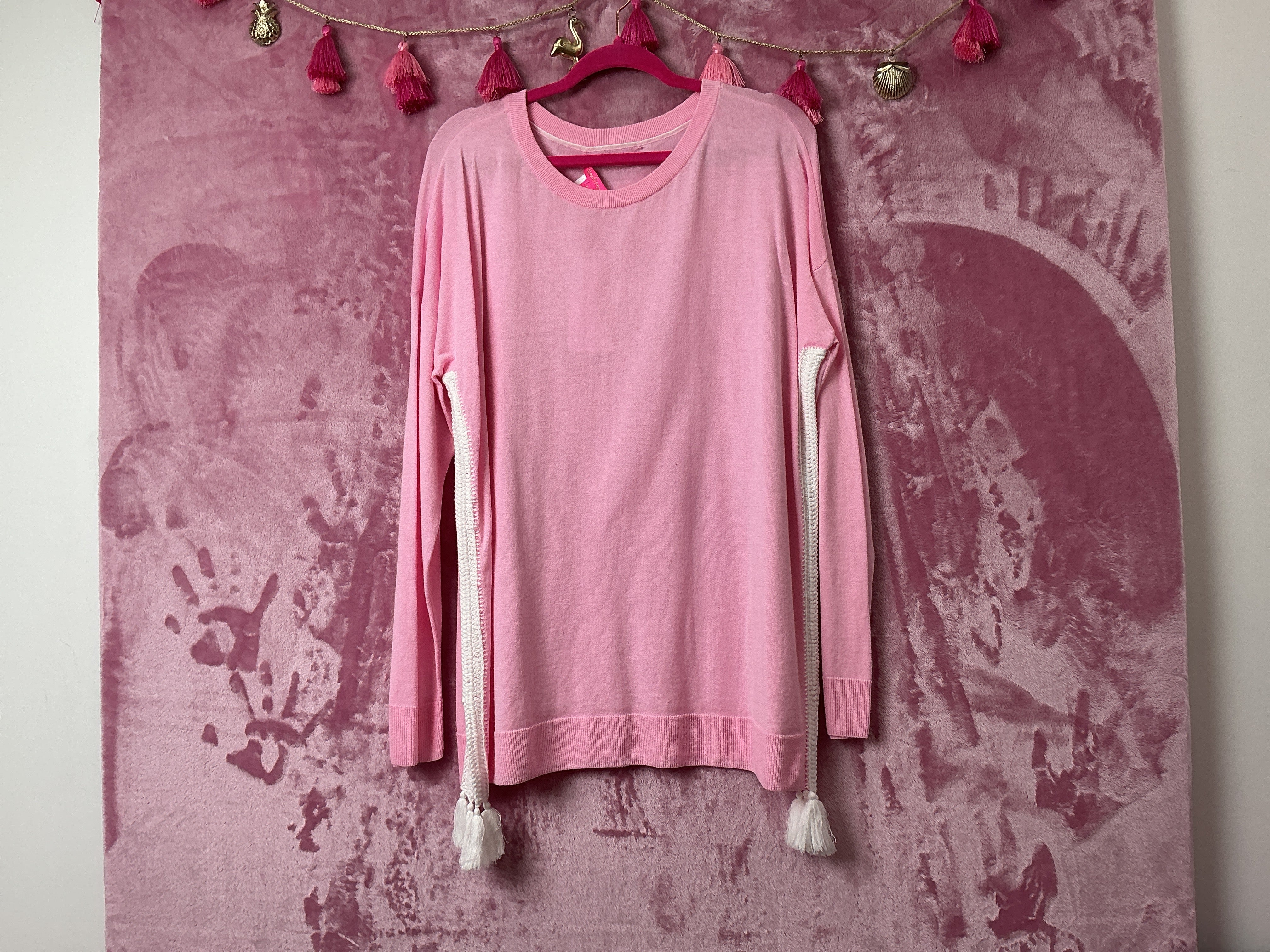 Lilly Pulitzer NWT Damara Sweater Pink Blossom - Size L