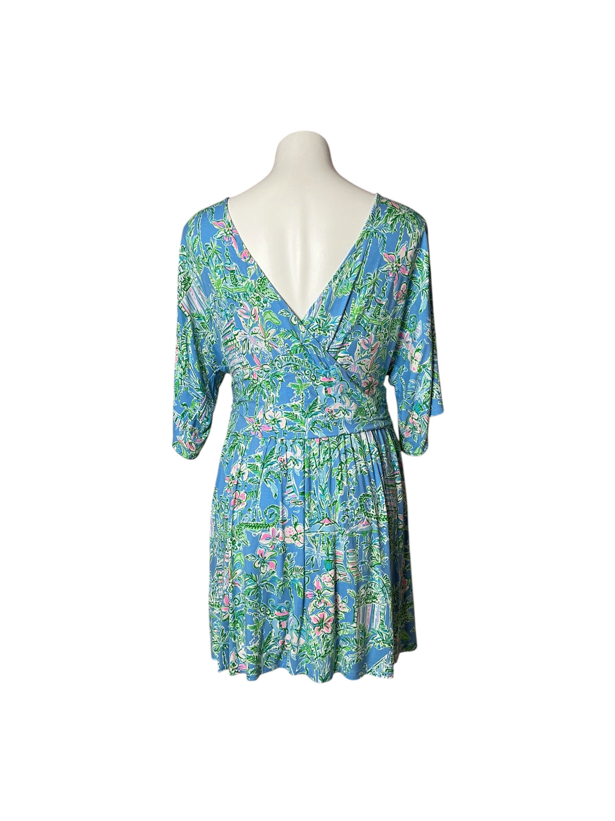 Lilly Pulitzer Parigi Skort Romper Boca Blue Beneath The Bougainvillea - Size L