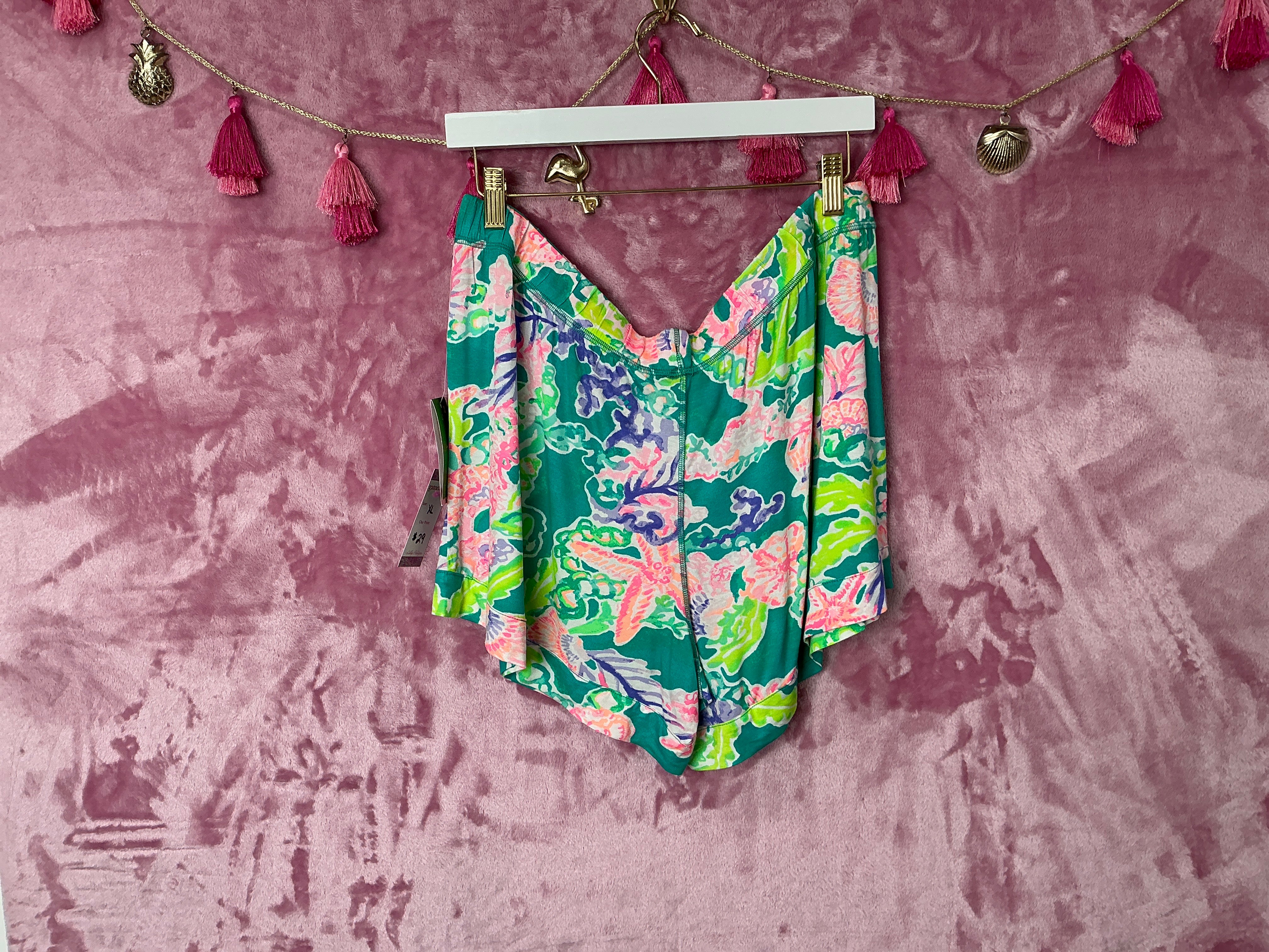 Lilly Pulitzer Short NWT - Knit PJ Short - Multi - Shell Search - Size XL