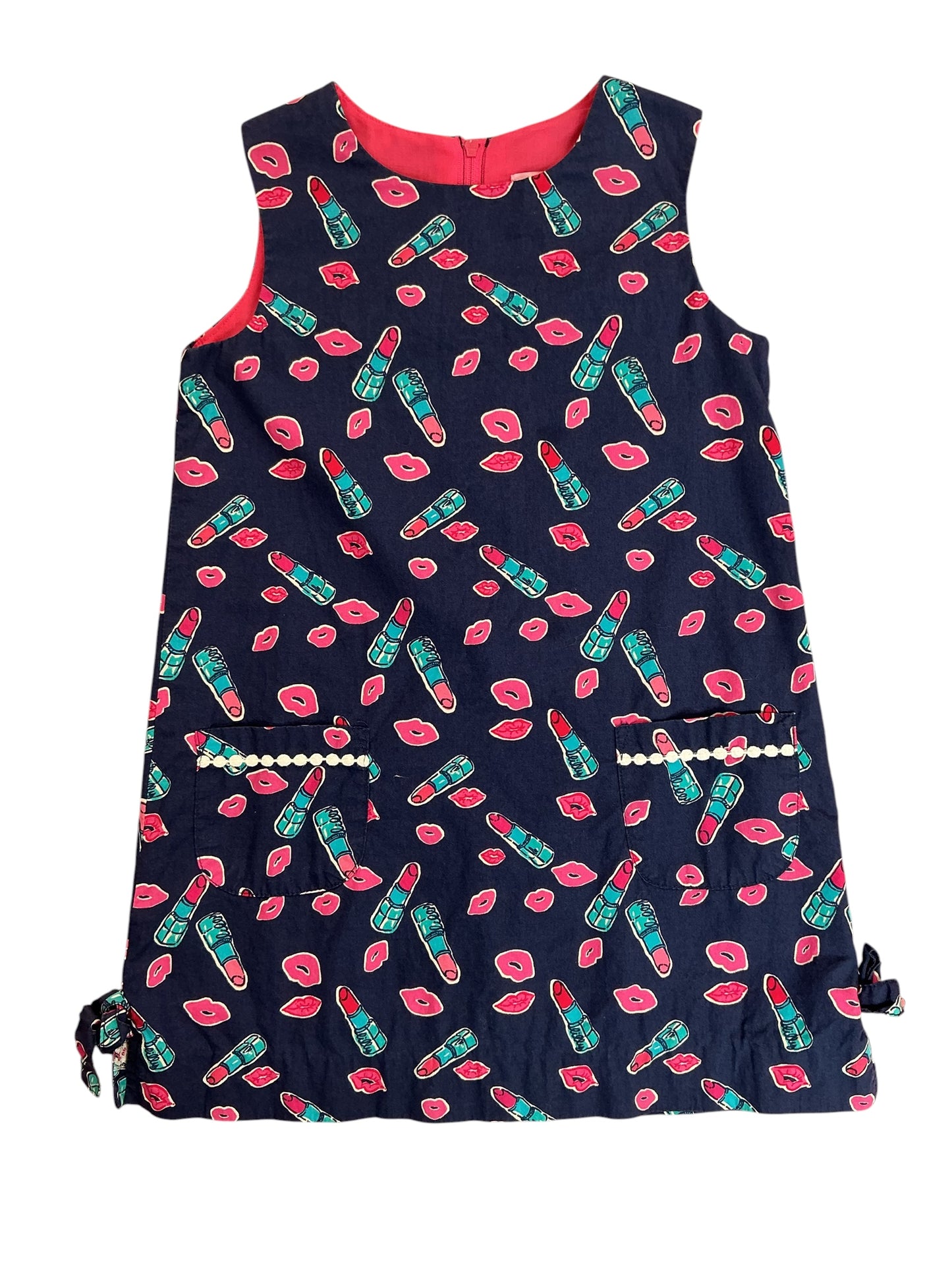 Lilly Pulitzer Kids Girls Little Lilly Classic Shift Dress Kissy Kiss - Size 5