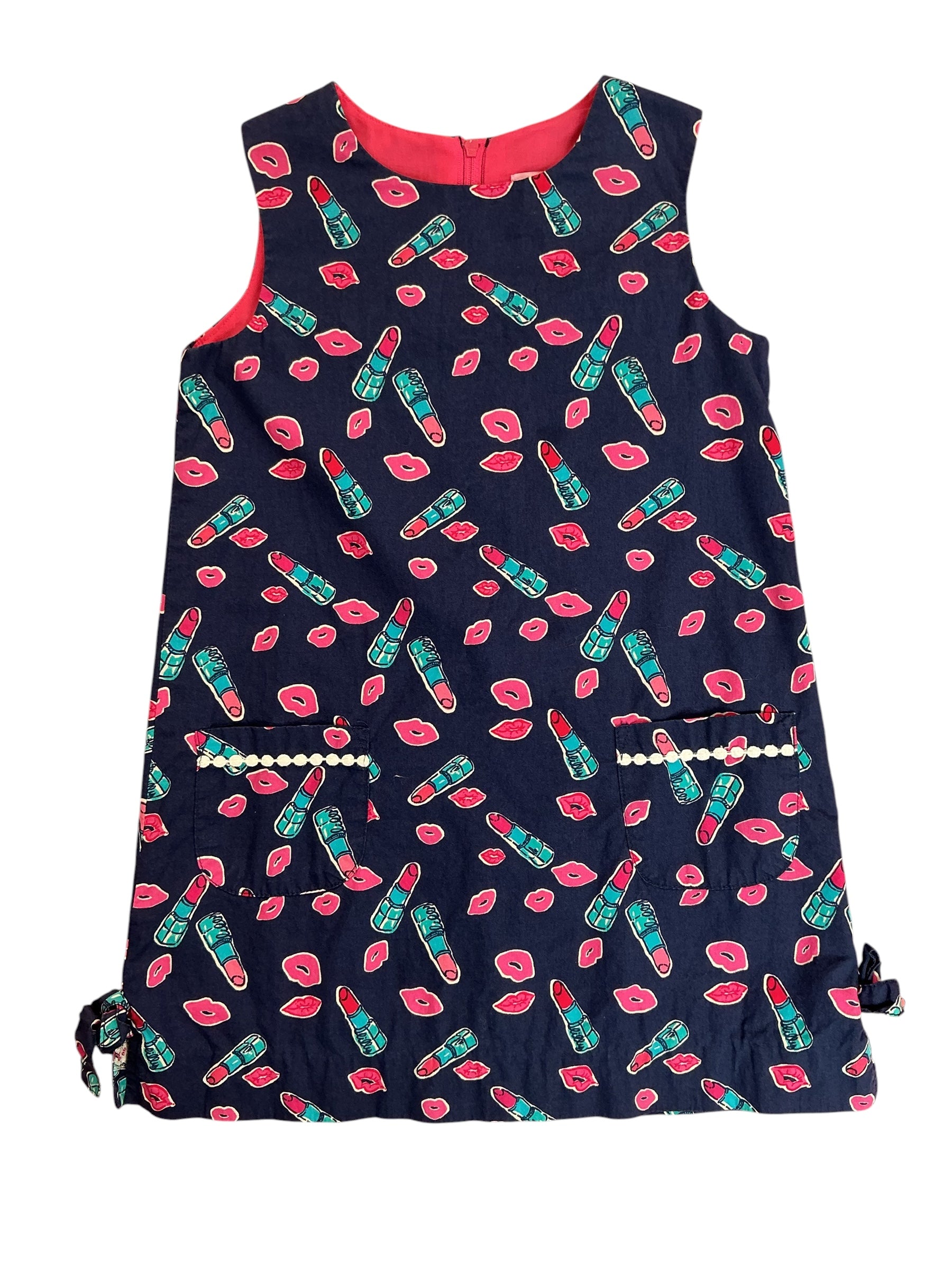 Lilly Pulitzer Kids Girls Little Lilly Classic Shift Dress Kissy Kiss - Size 5