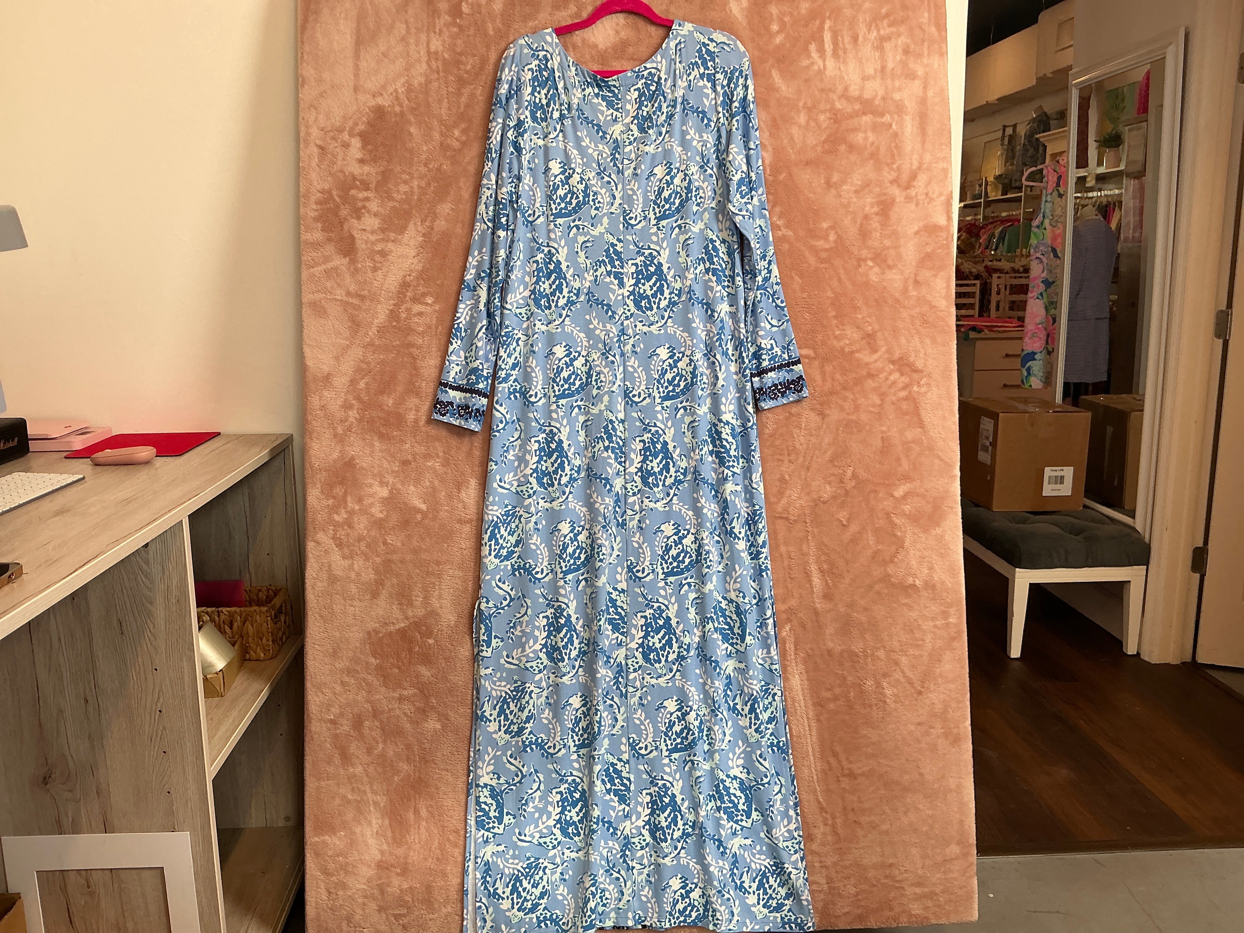 Lilly Pulitzer NWT - UPF 50+ Faye Maxi Dress - Turtley Awesome Engineered Maxi Dress - Size XL