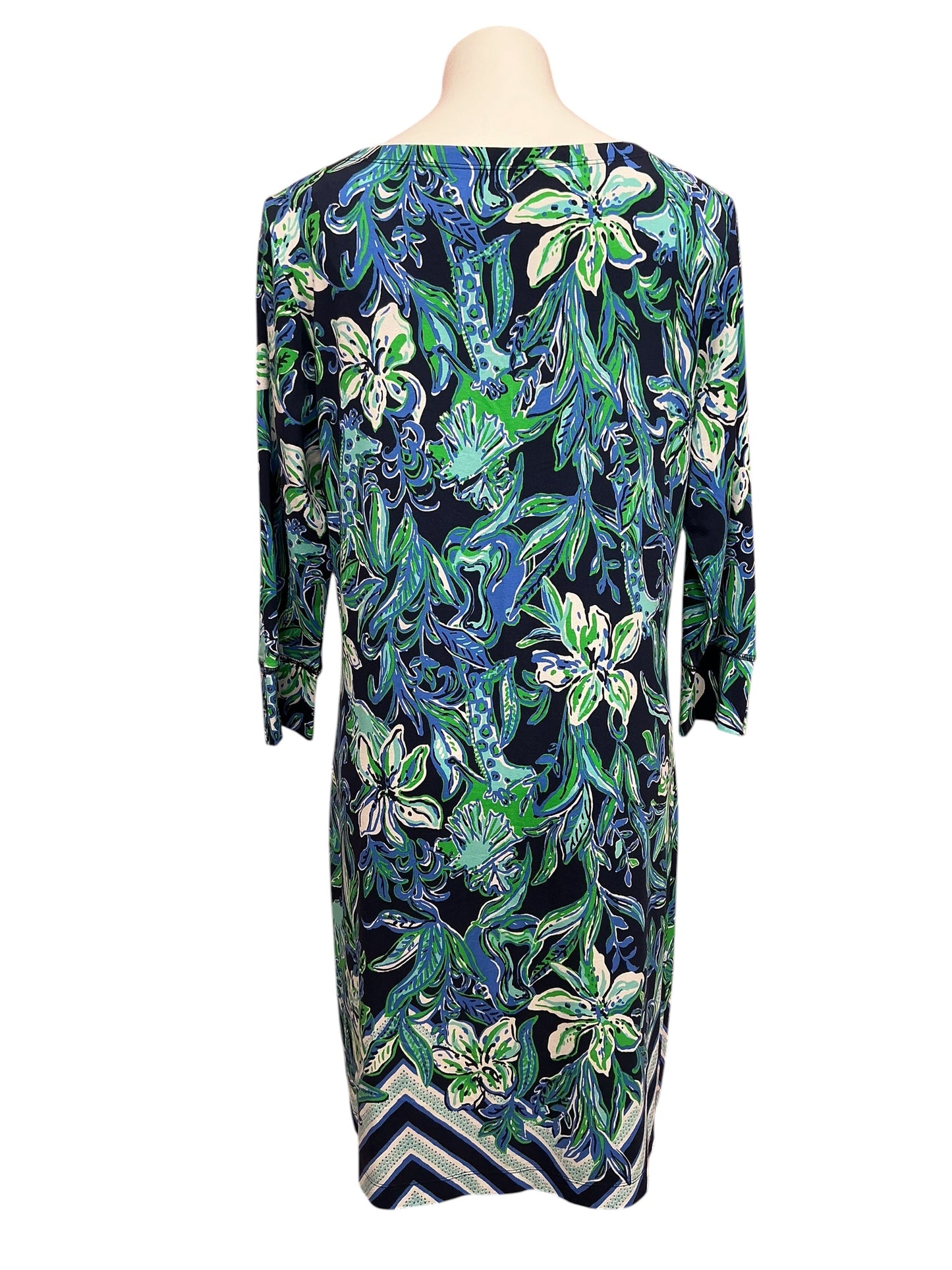 Lilly Pulitzer NWT UPF 50+ Sophie Dress High Tide Navy Take It Or Leaf It Engineered - Size XL