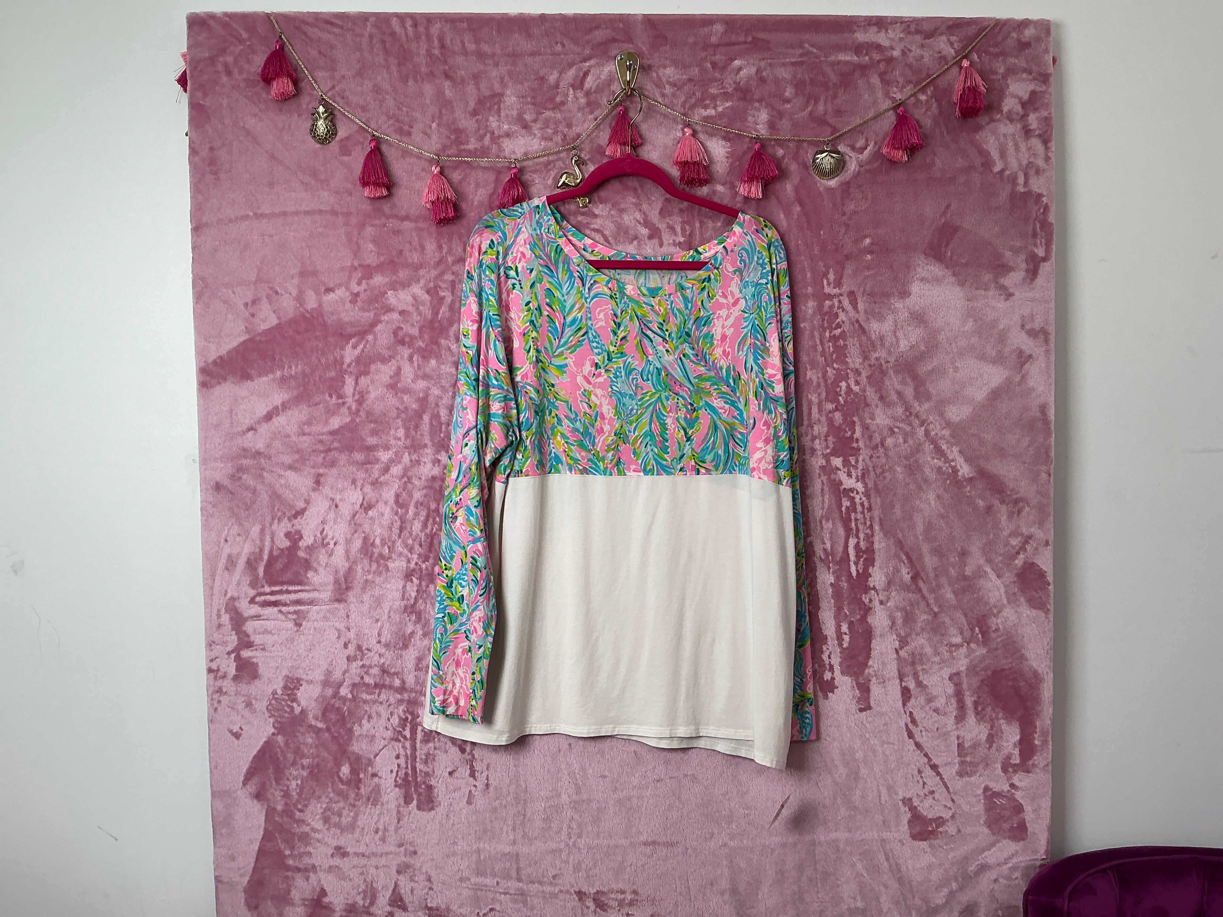 Lilly Pulitzer Long Sleeve Top - Size XXL