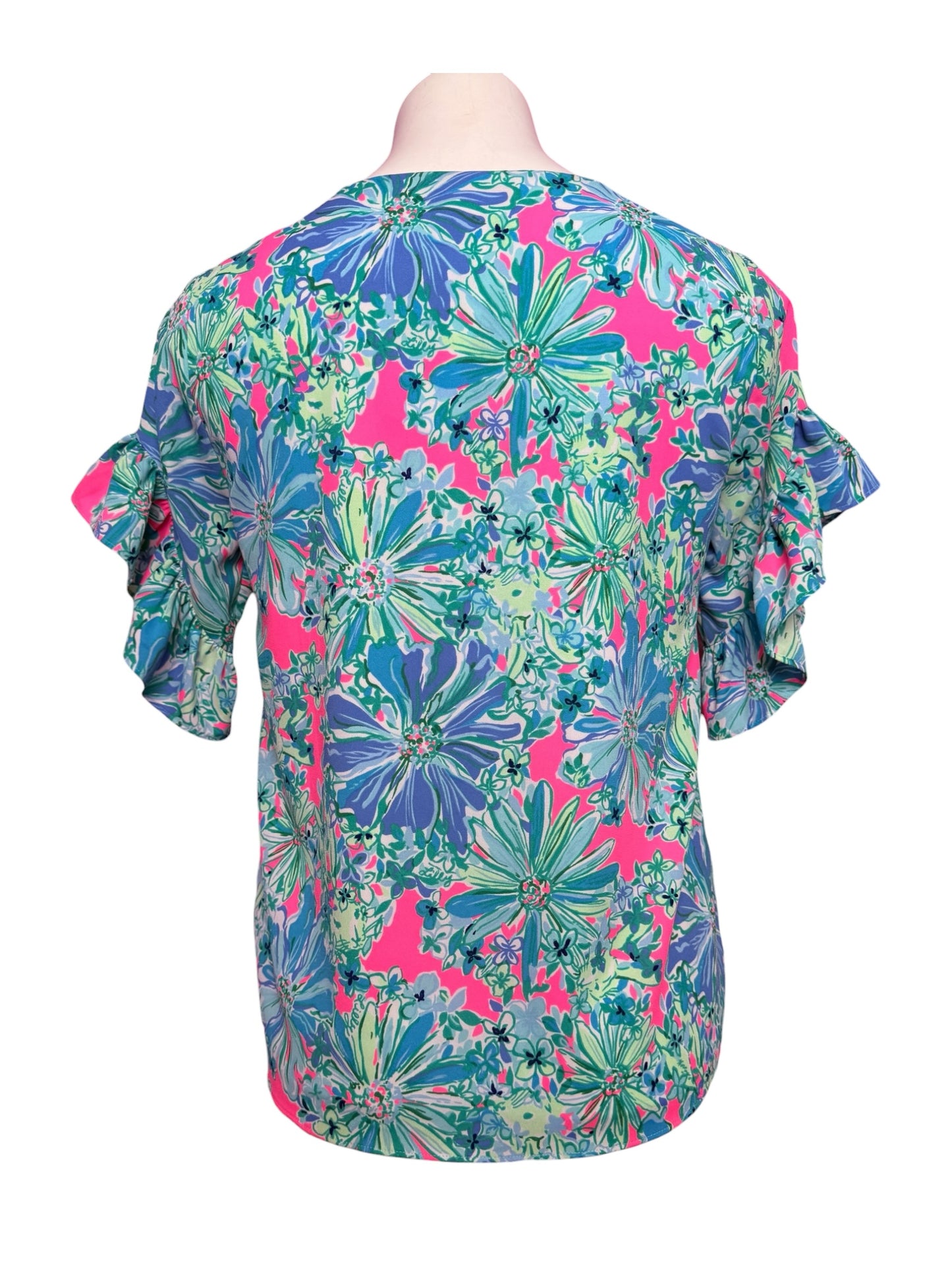 Lilly Pulitzer- Darlah Lileeze Top Soleil Pink Good Hare Day Size XS