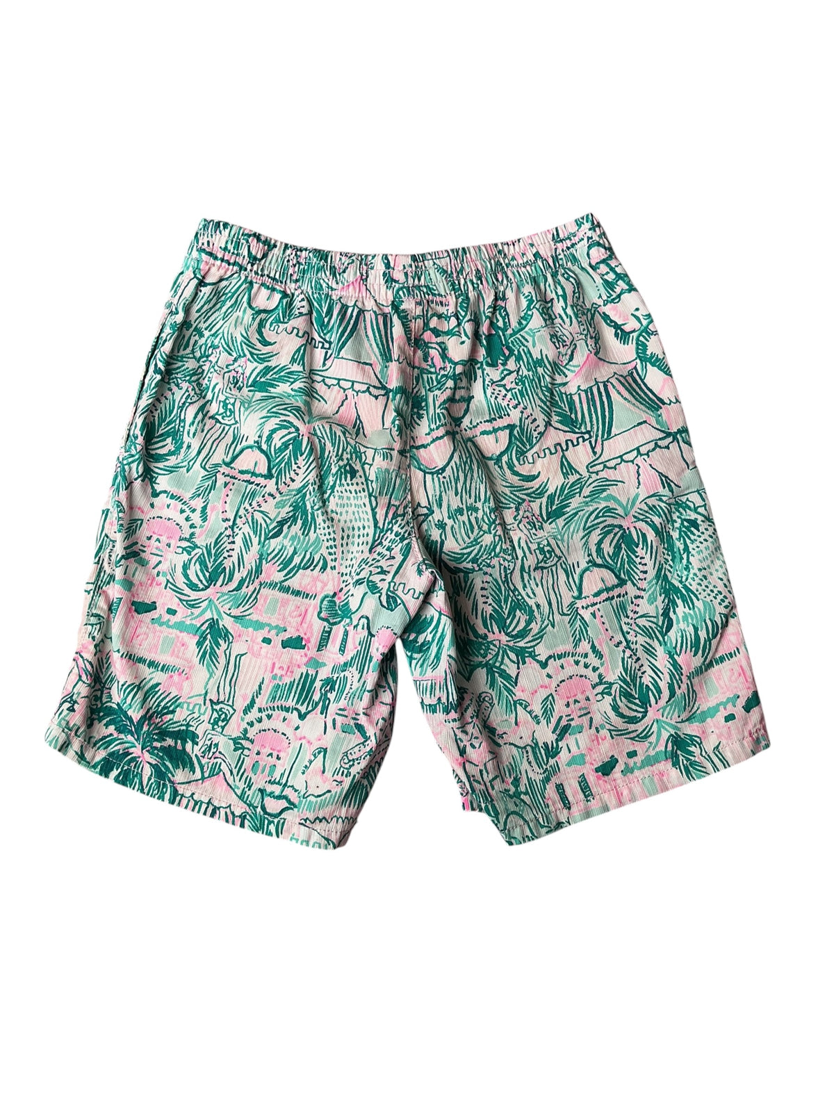 Lilly Pulitzer Boys Beaumont Short Camelflage Bright Agate Green Colorway - Size L