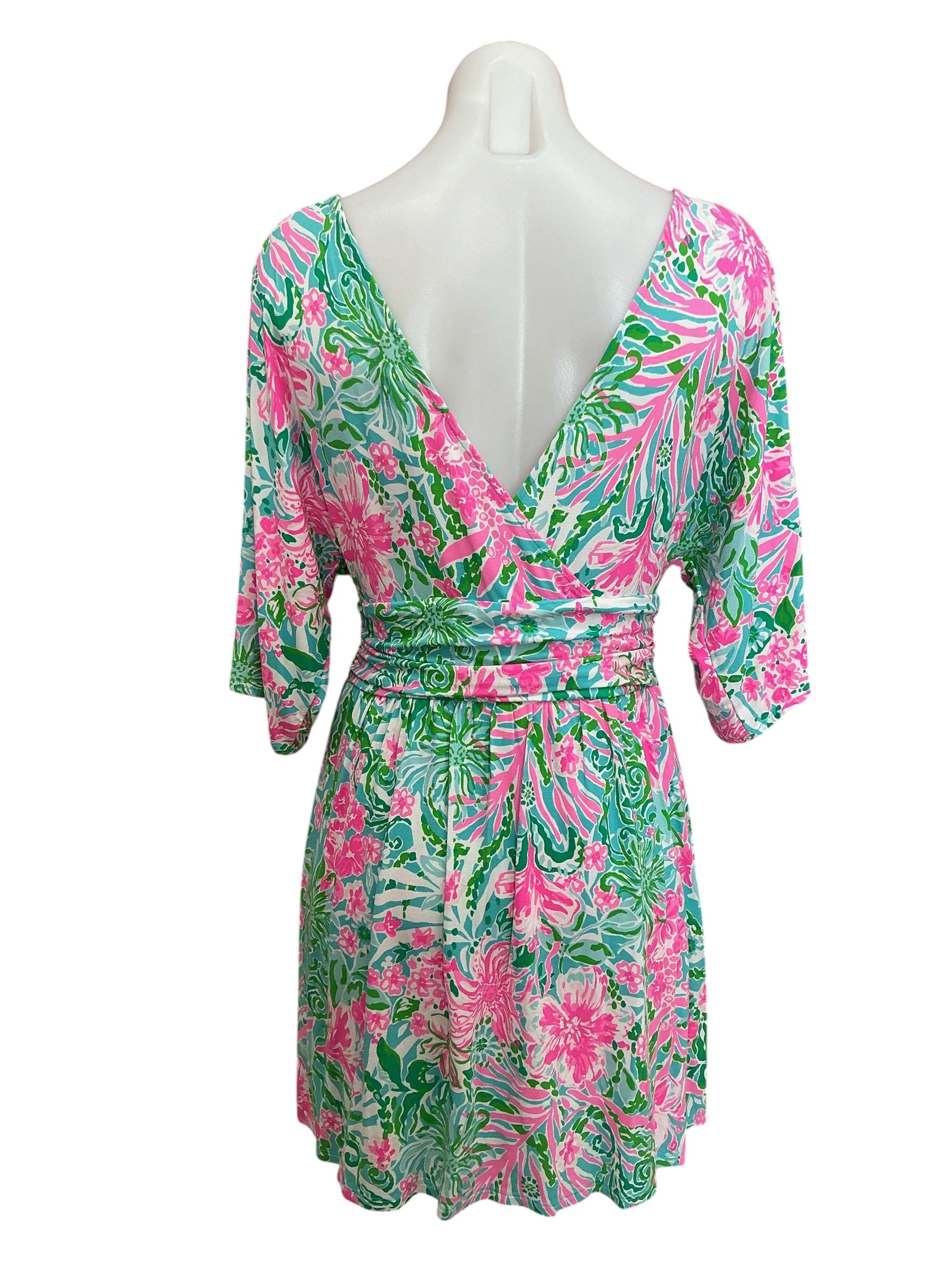 Lilly Pulitzer Parigi Skort Romper Amalfi Blue Leaf It Wild - Size S