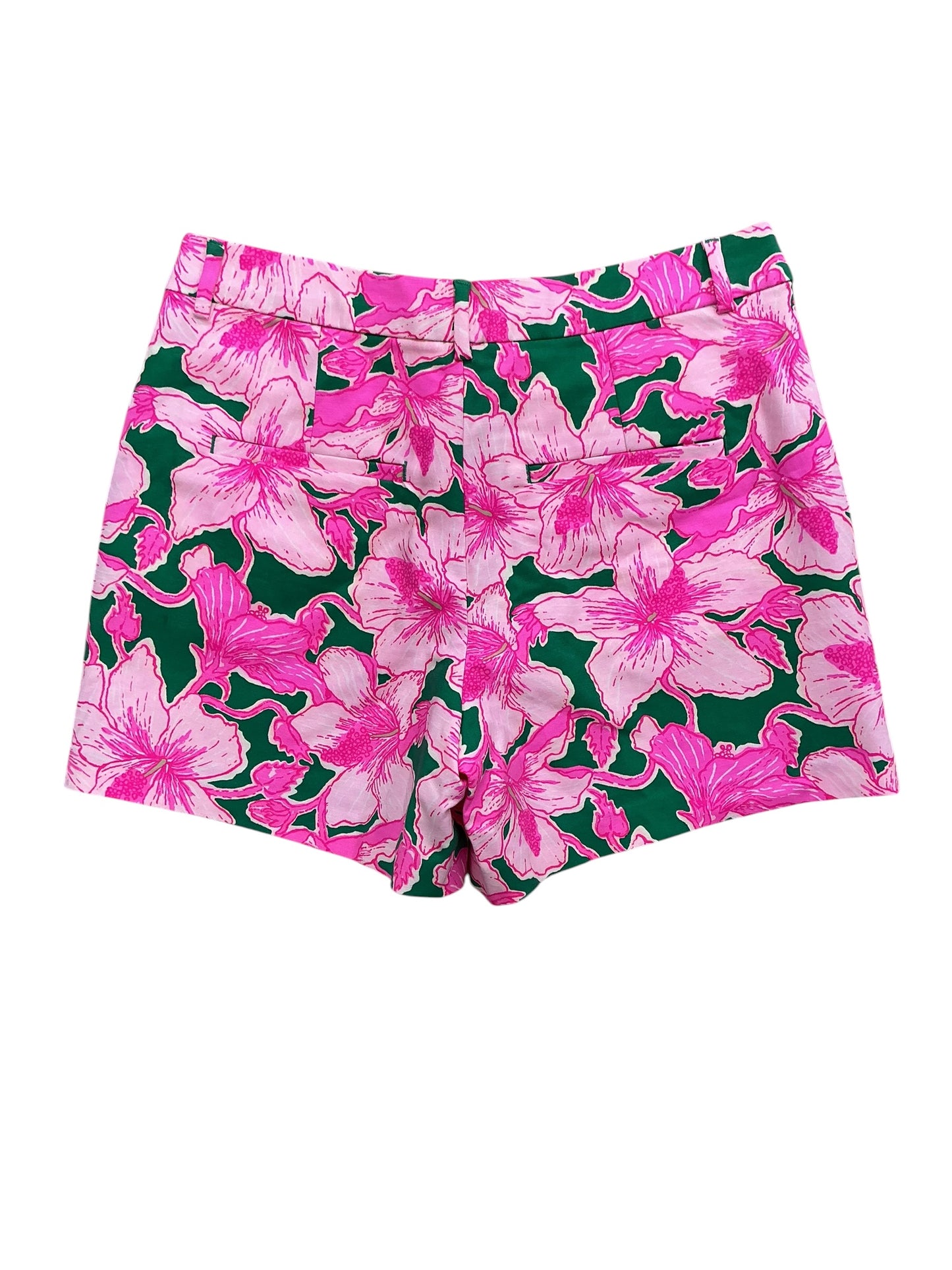 Lilly Pulitzer NWT Gretchen High Rise Shorts Kelly Green Hibis Kiss - Size 6