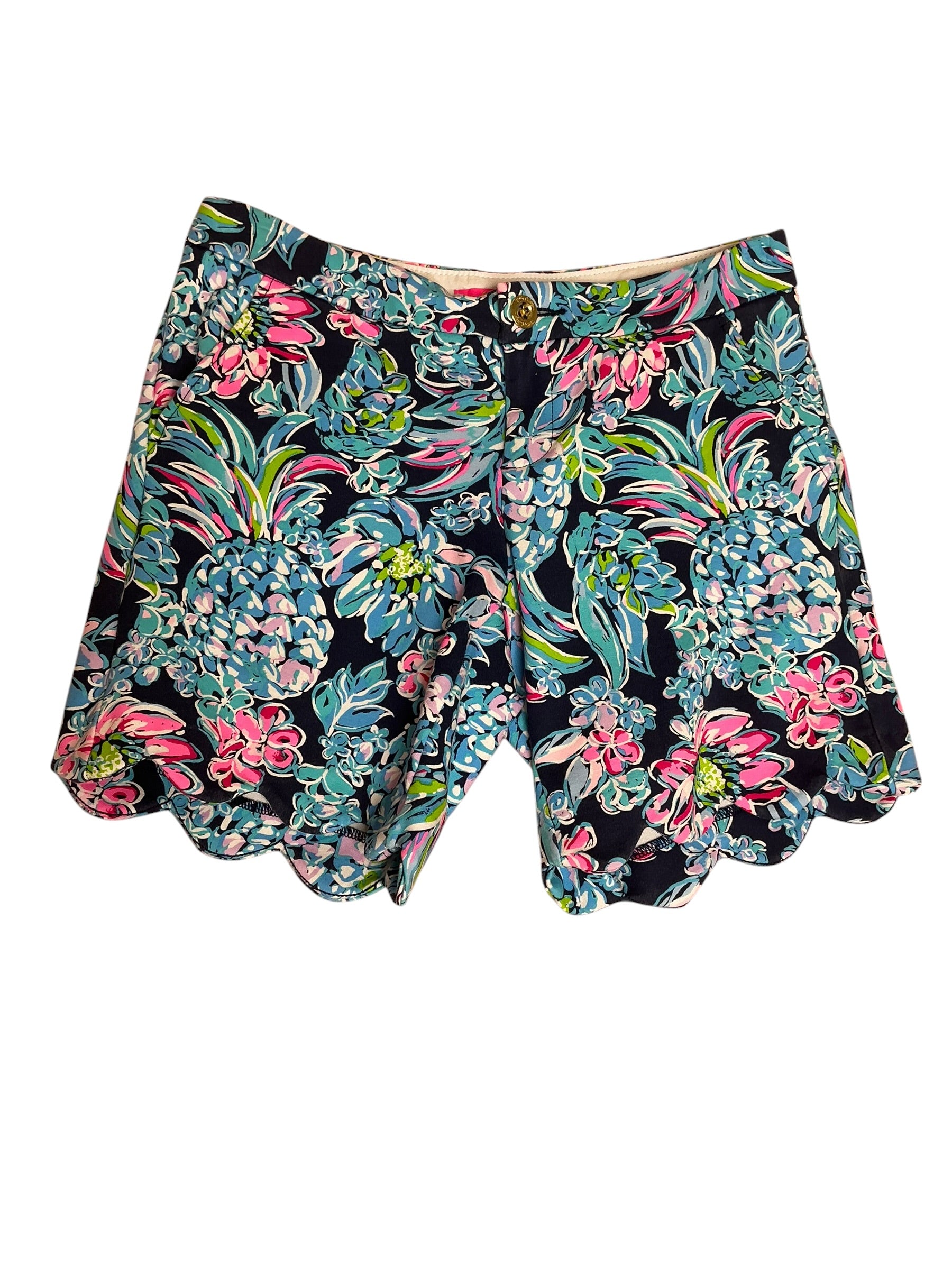 Lilly Pulitzer Buttercup Stretch Short Pineapple Paradise - Size 2
