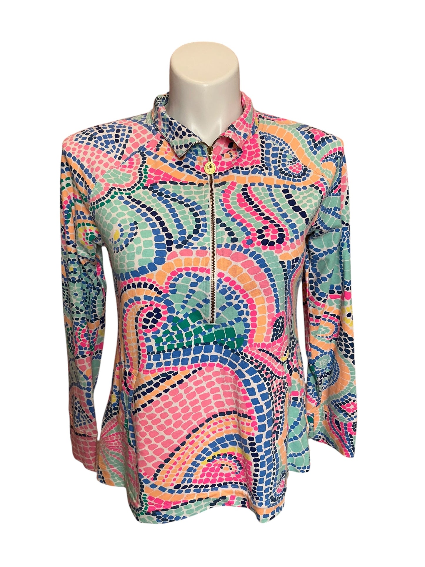 Lilly Pulitzer UPF 50+ Skipper Popover Tile Wave - Size L