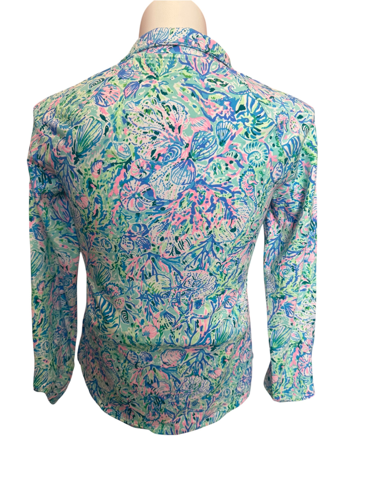 Lilly Pulitzer NWT UPF 50+ Skipper Popover Surf Blue Soleil It On Me - Size XXL