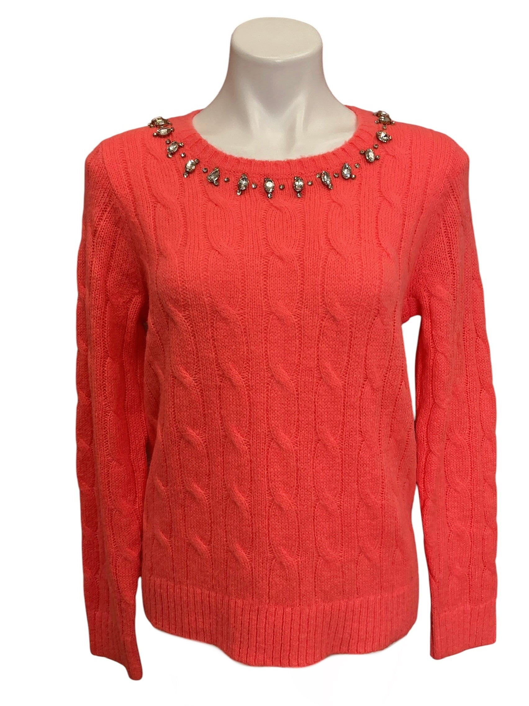 Lilly Pulitzer Dario Cable Knit Sweater Yummy Melon - Size M