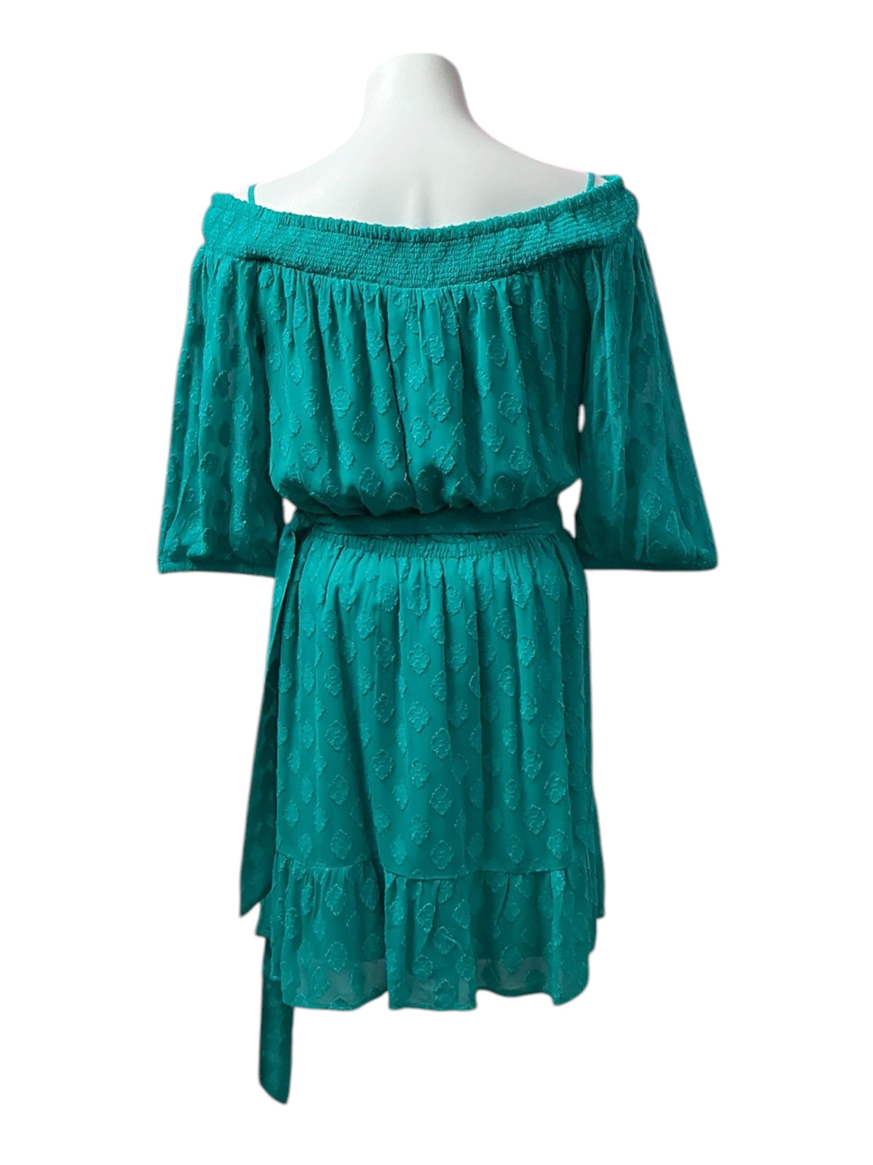 Lilly Pulitzer NWT Rochelle Off-The Shoulder Romper Water Lilly Green - Size M