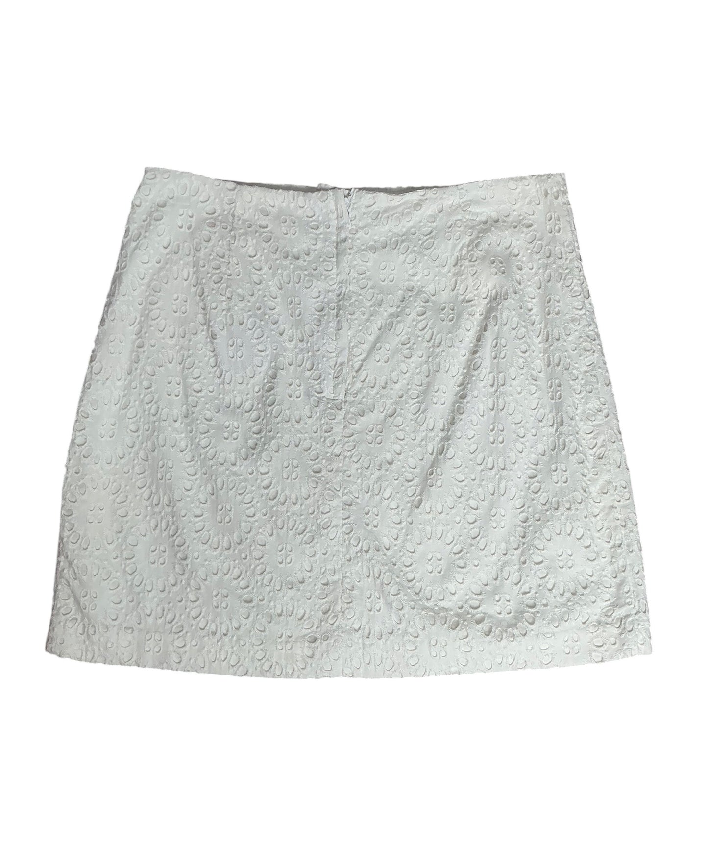 Lilly Pulitzer Izzy Skirt Resort White Beach Paradise Eyelet - Size 10