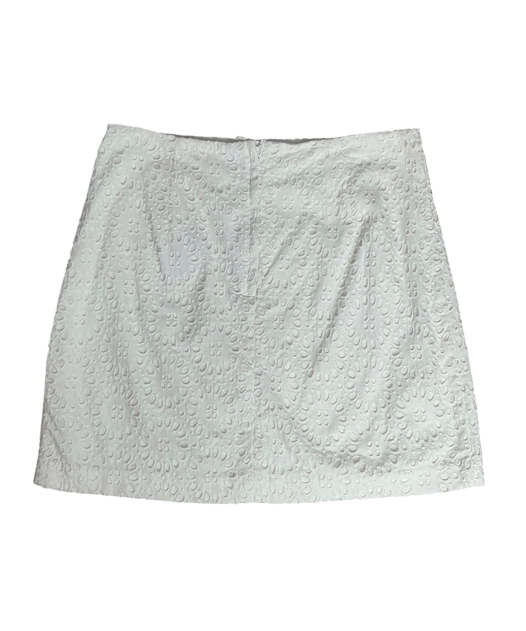Lilly Pulitzer Izzy Skirt Resort White Beach Paradise Eyelet - Size 10