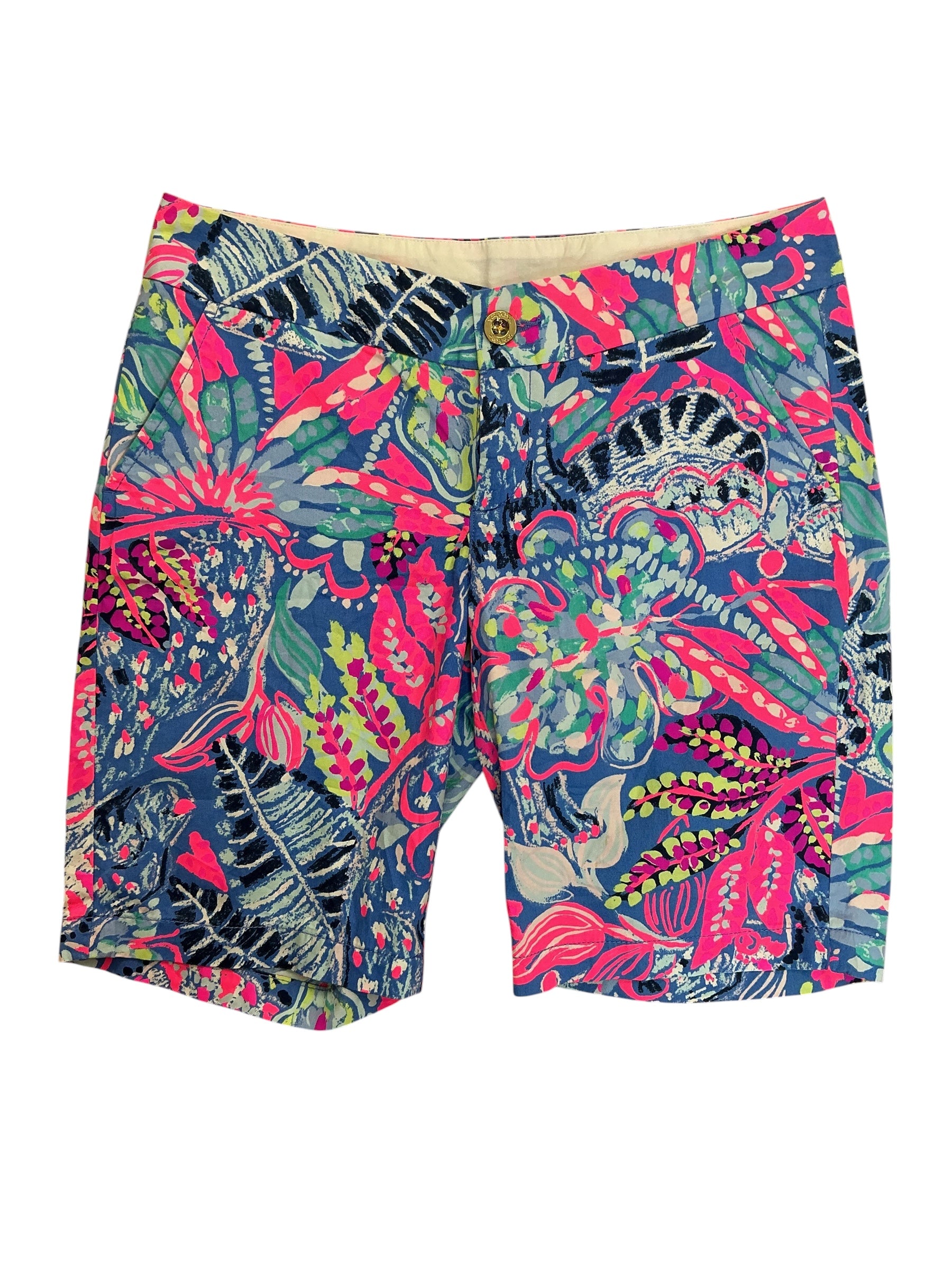 Lilly Pulitzer The Chipper Bermuda Shorts Rollin In The Grass - Size 4