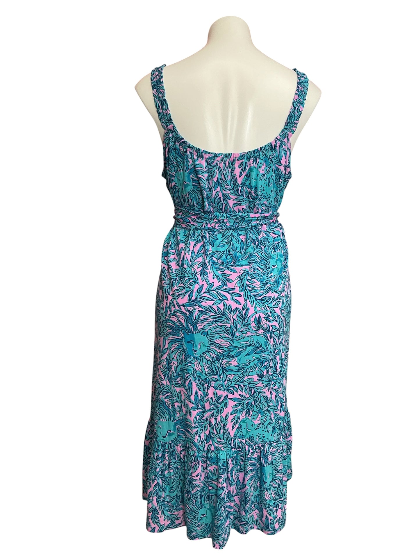 Lilly Pulitzer Collins Tank Dress Bermuda Blue You Grow Girl - Size L