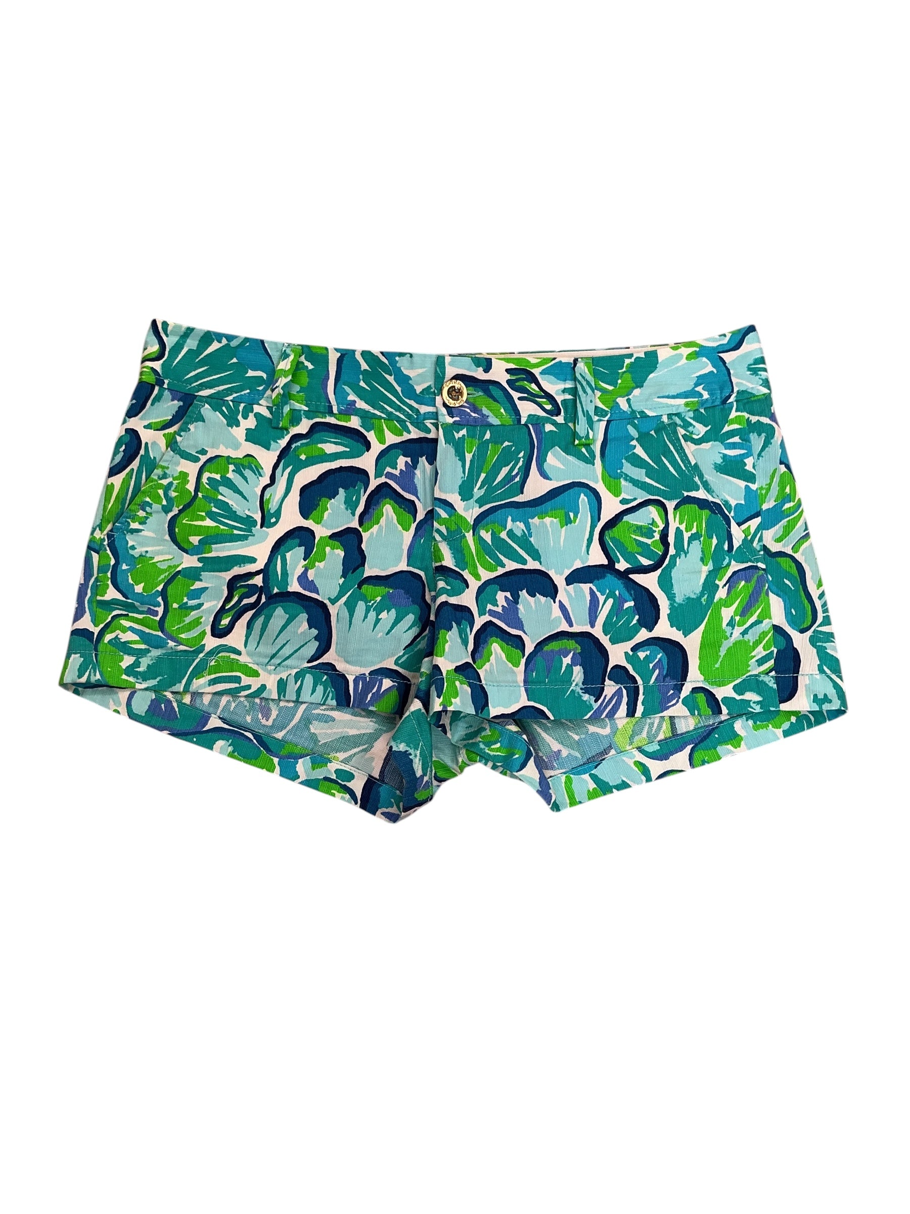 Lilly Pulitzer The Walsh Shorts Agate Green Lazy River - Size 10