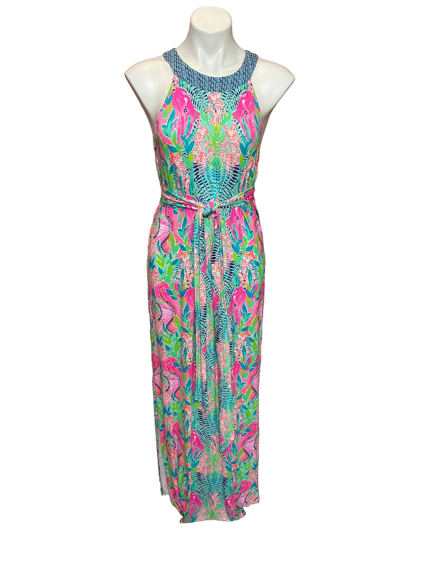 Lilly Pulitzer Monterrey Maxi Dress Multi Reflections Engineered -Size M