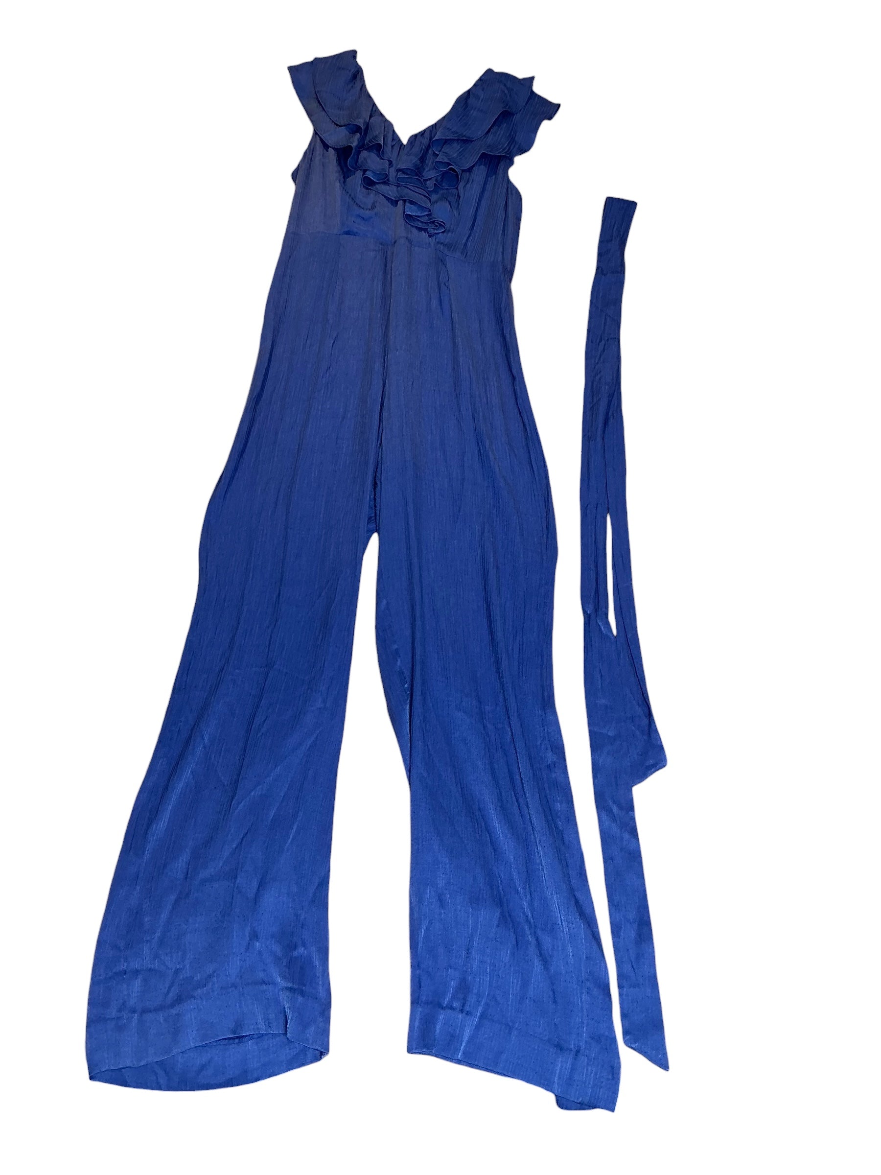 Lilly Pulitzer NWT Amata Ruffle Jumpsuit Alba Blue - Size 10