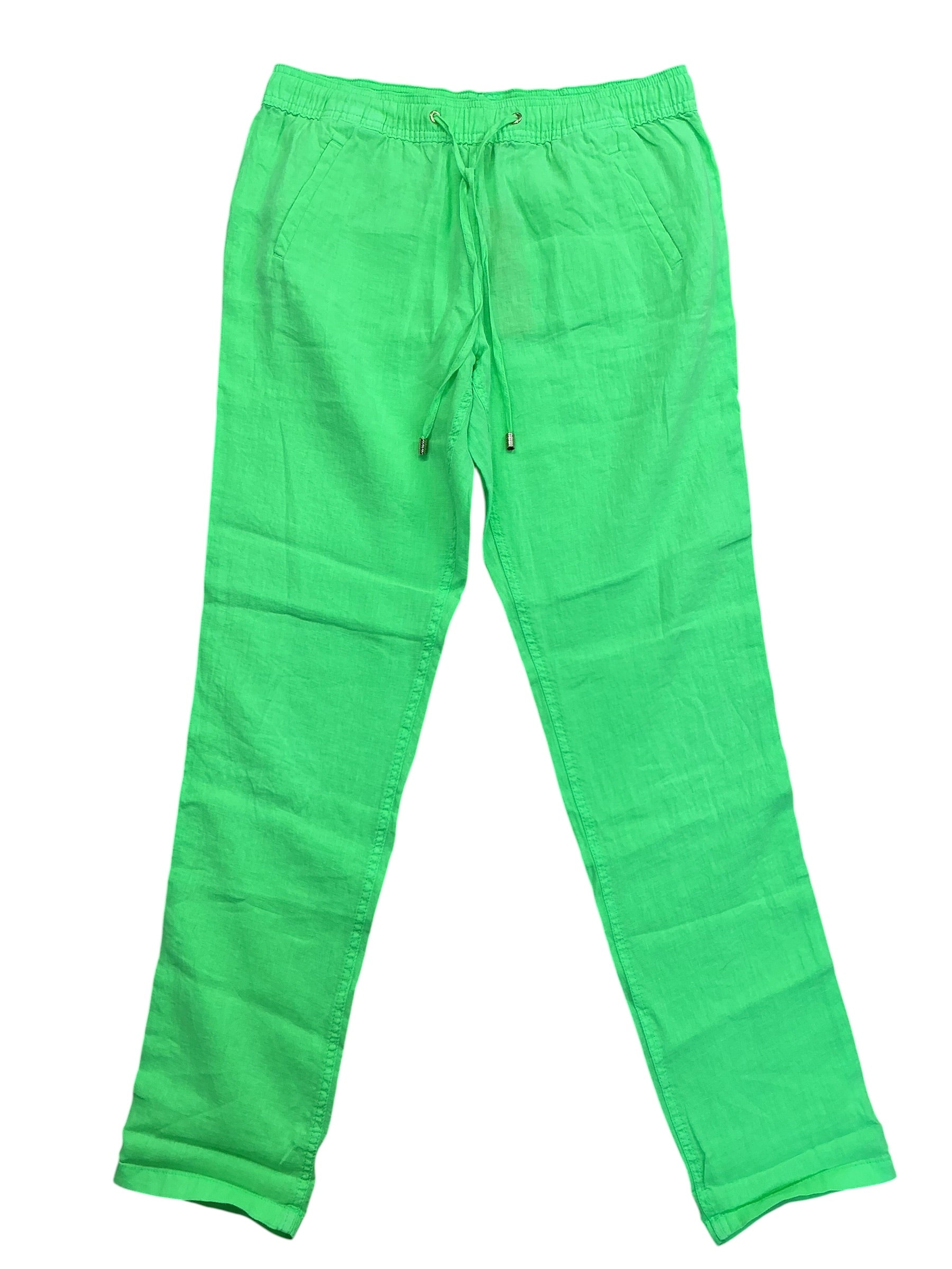 Lilly Pulitzer NWT Taron Linen Pants Lime Zest - Size M
