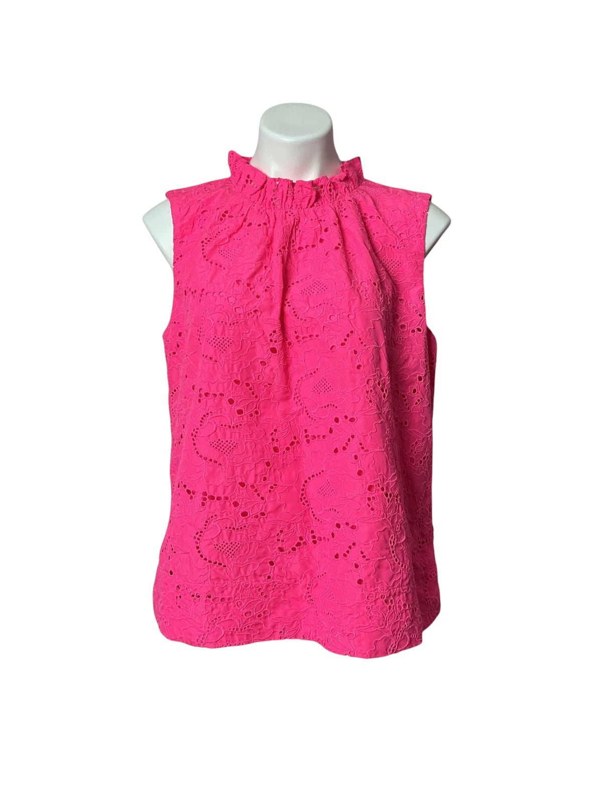 Lilly Pulitzer Dahliana Eyelet Top Roxie Pink Garden Party Eyelet - Size L