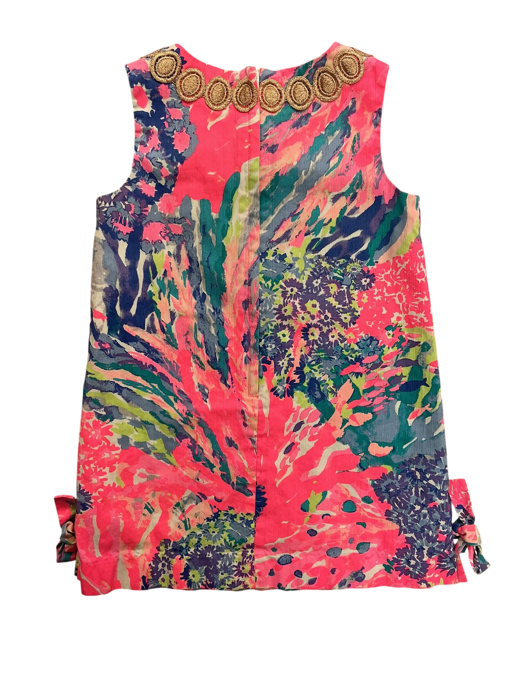 Lilly Pulitzer Kids Girls Classic Shift Dress Lovers Coral - Size 4