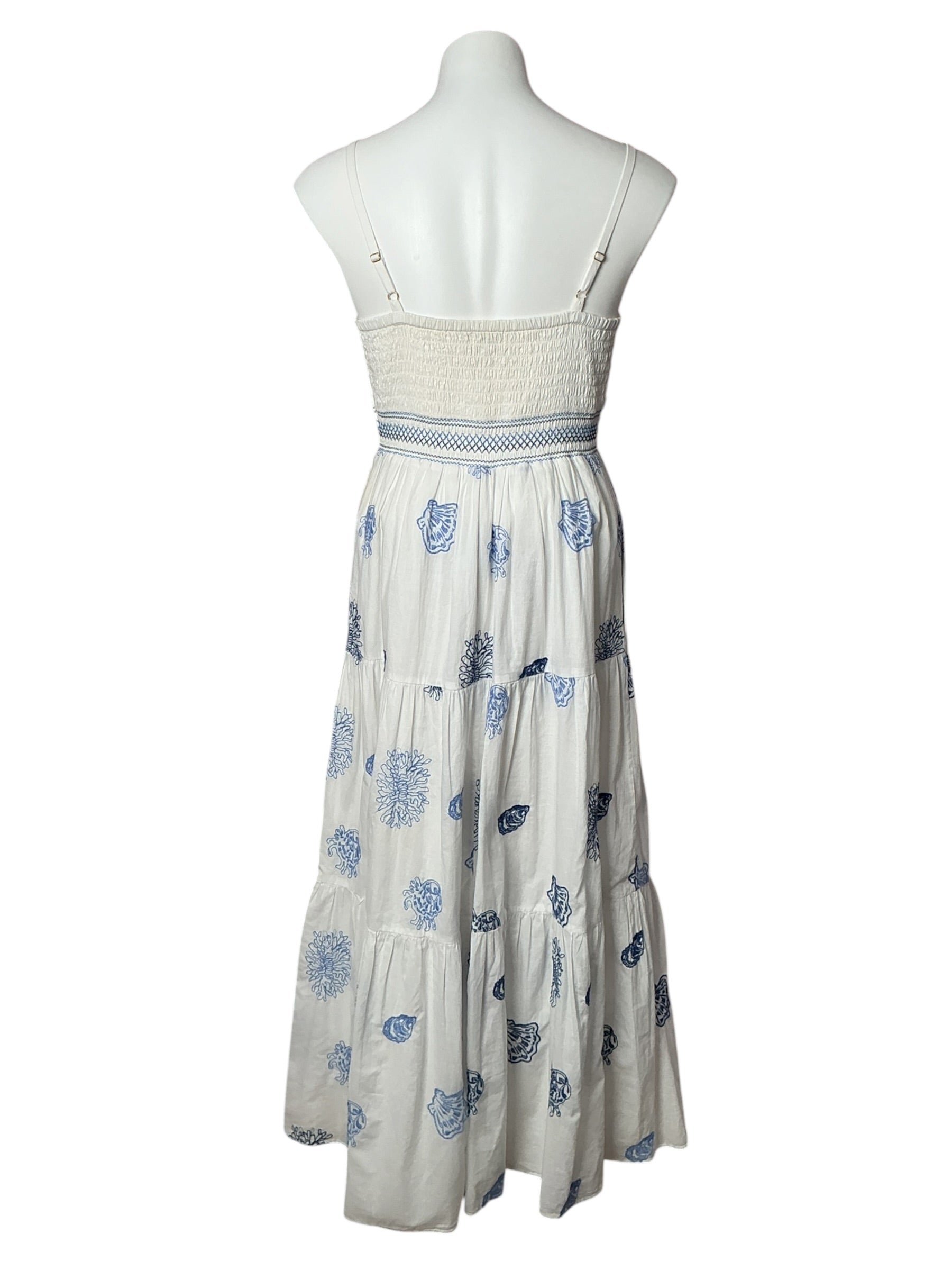 Lilly Pulitzer Zanna Embroidered Cotton Midi Dress Resort White Castaway Embroidery - Size 4
