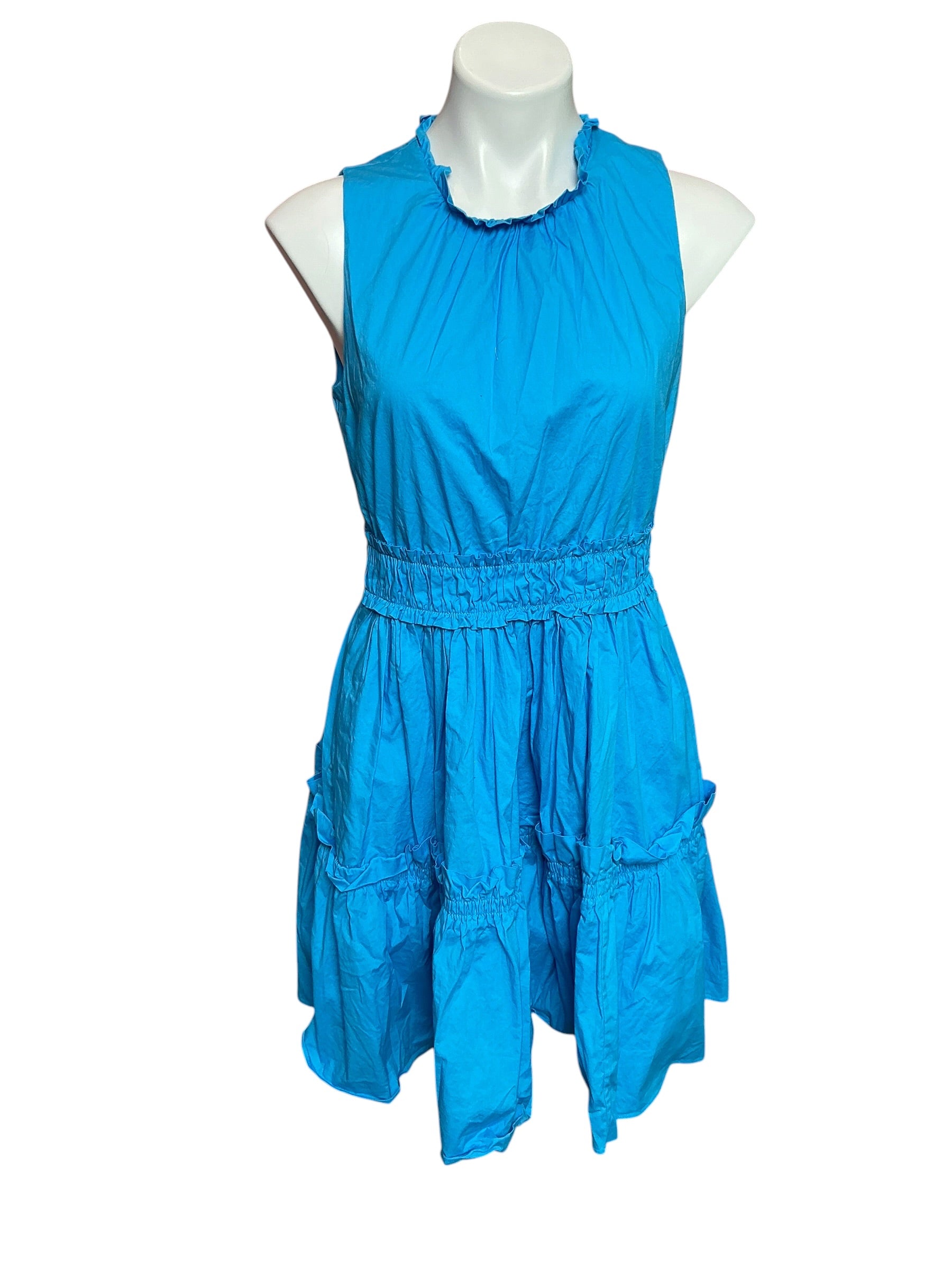 Lilly Pulitzer Elina Stretch Cotton Dress Cumulus Blue - Size 6