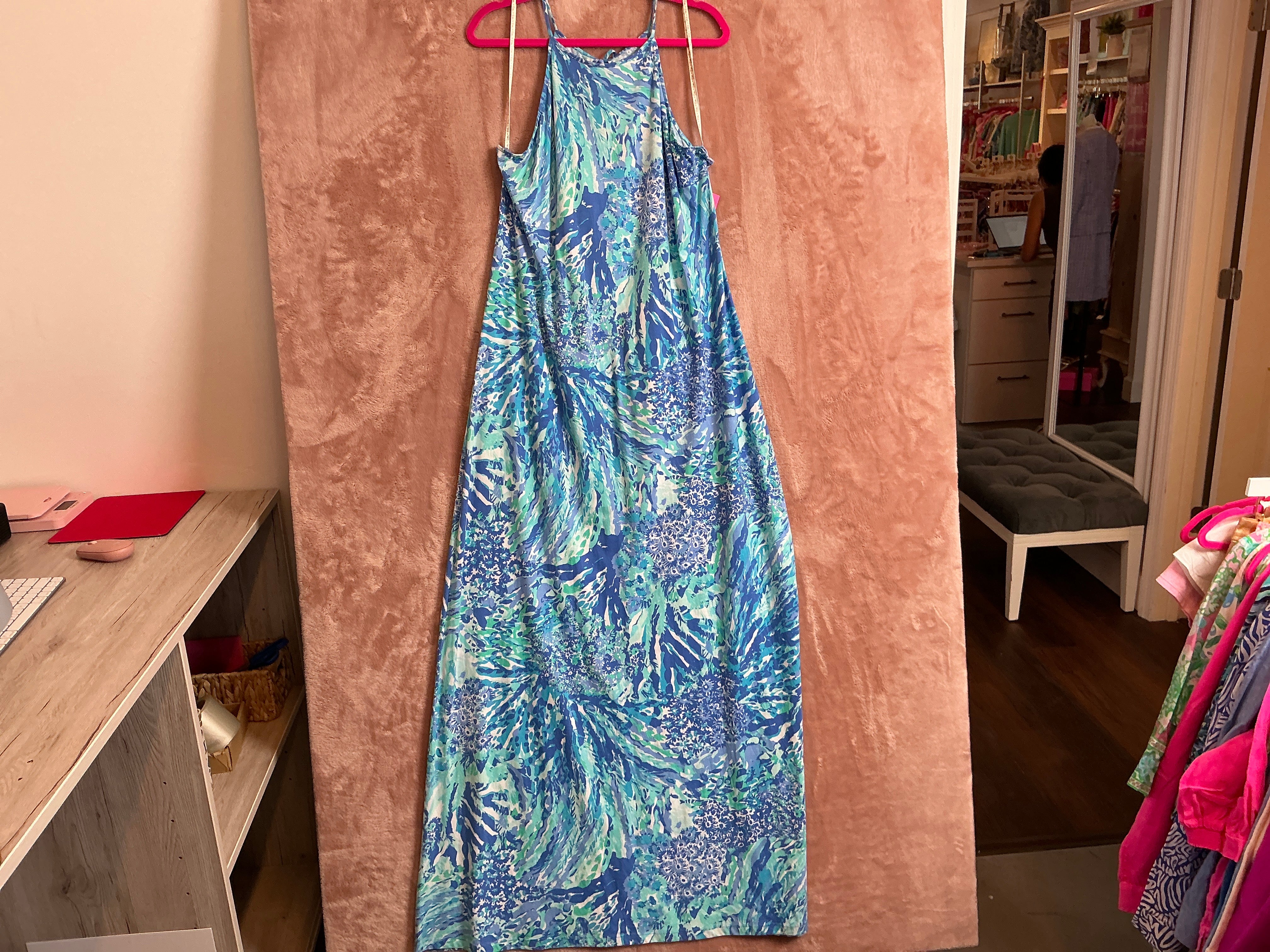 Lilly Pulitzer NWT - Margot Maxi Dress - Blue Haven Hey Hey Soleil - Size XL