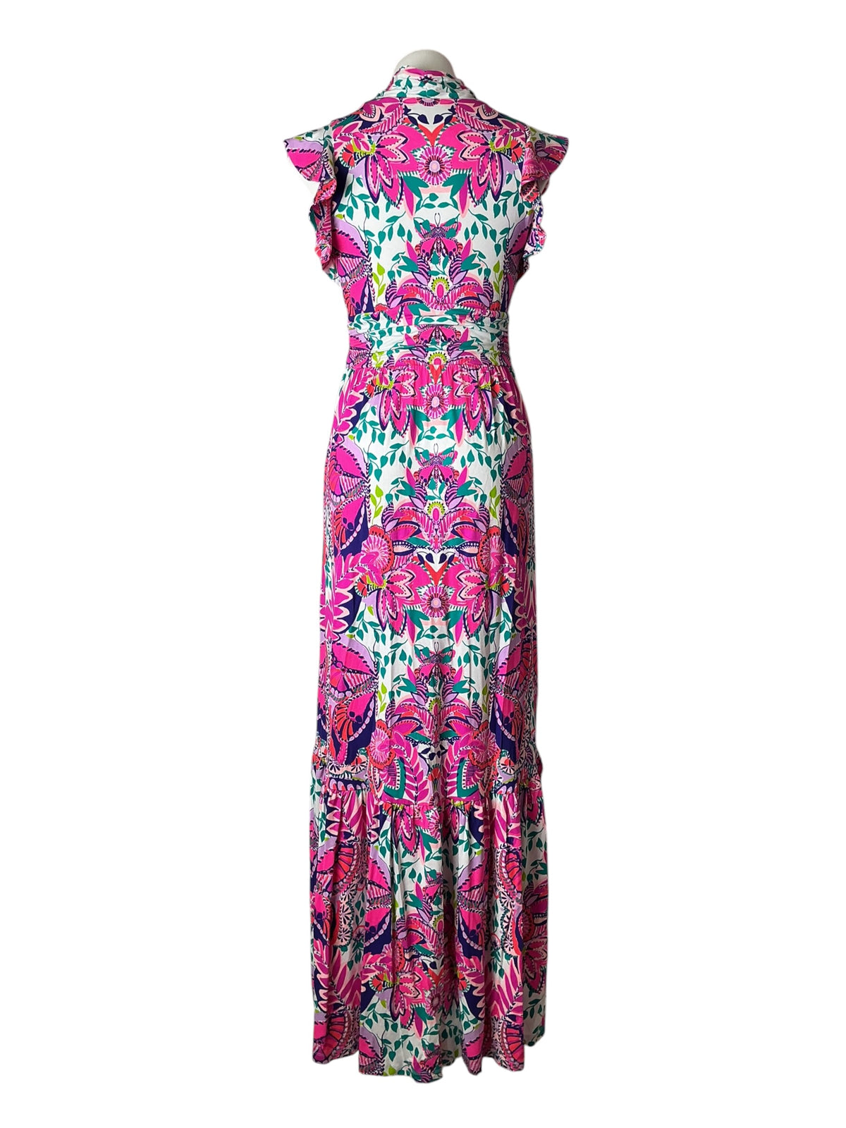 Lilly Pulitzer NWT Adriann Flutter Sleeve Resort White Shes Too Fly Engineered - Size S