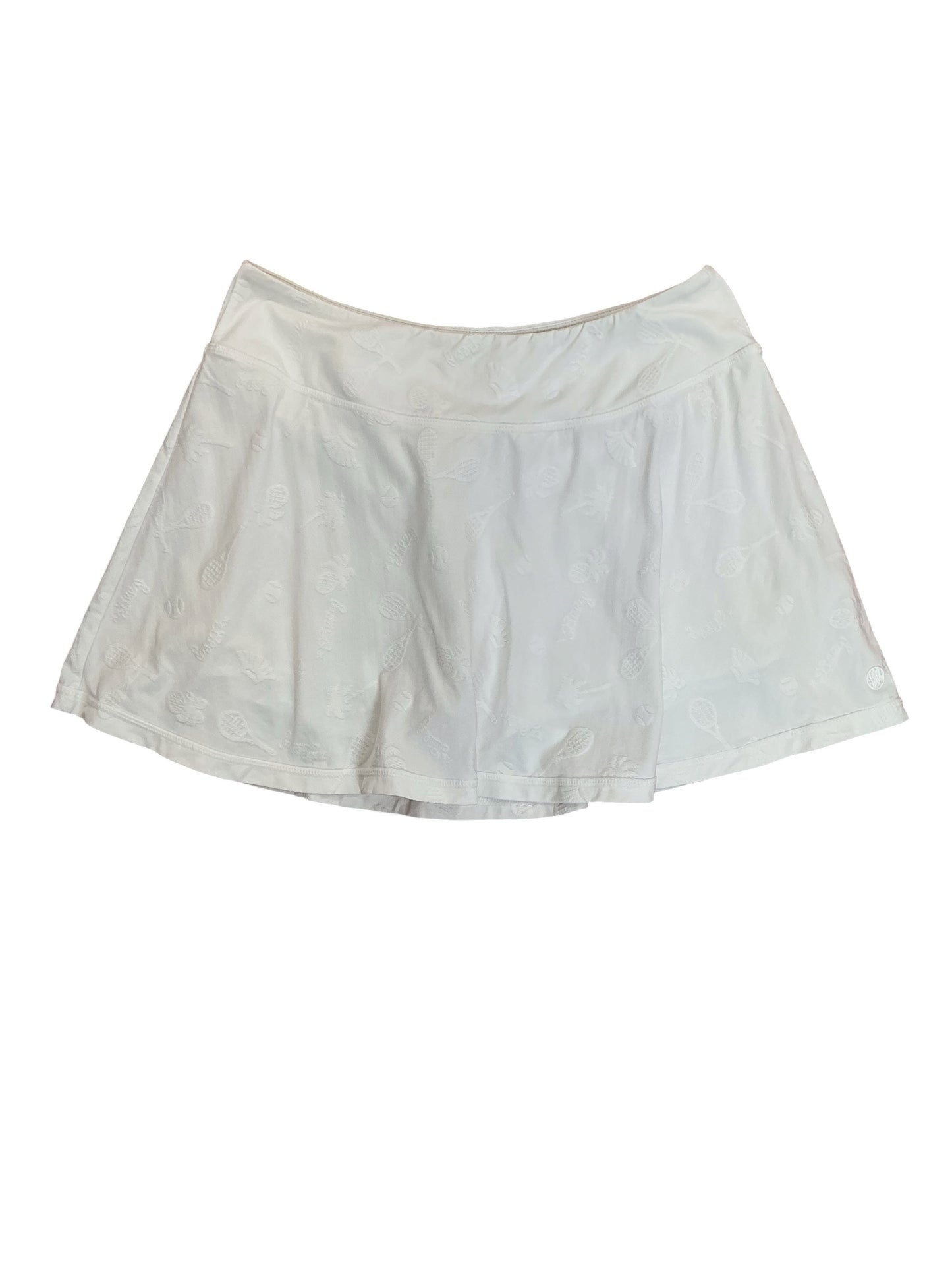 Lilly Pulitzer Luxletic Tennis Time Skort Resort White Brocade - Size S