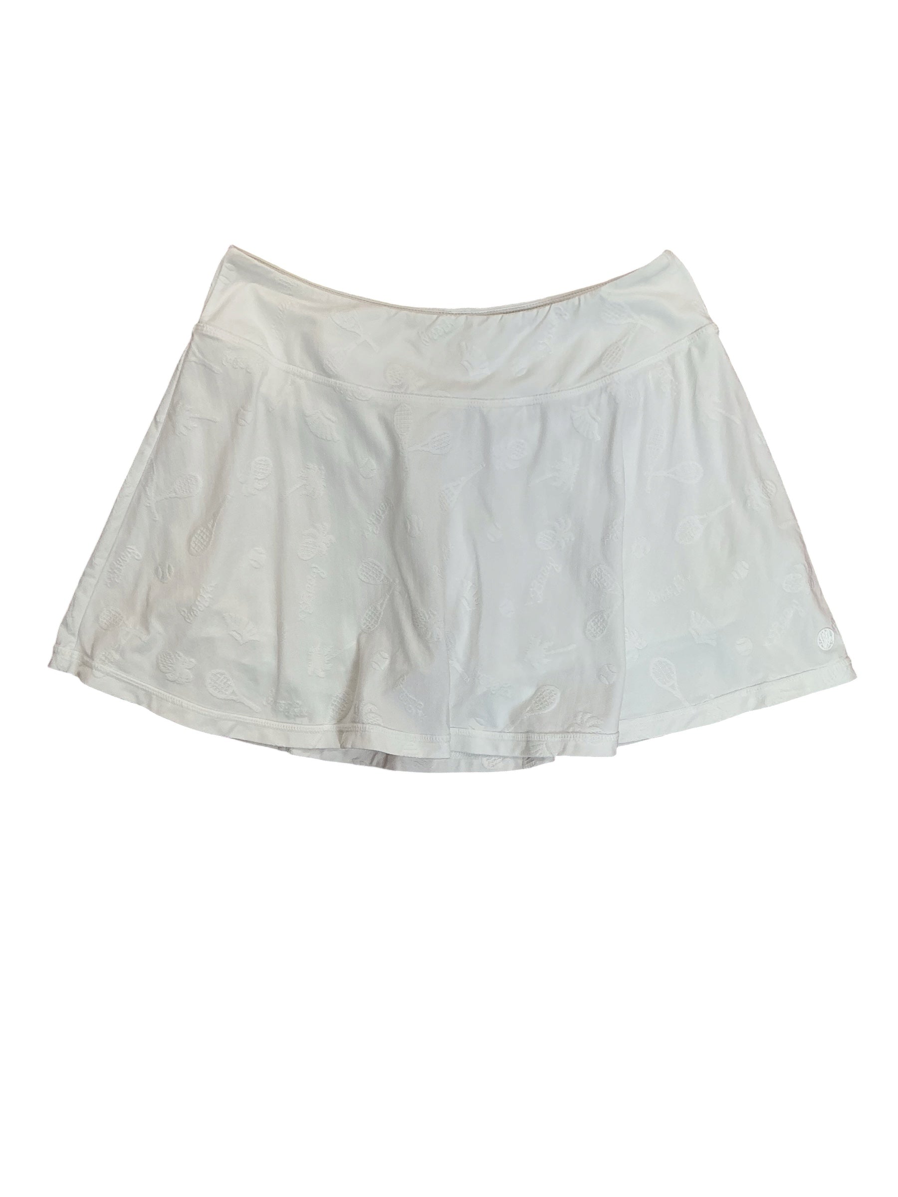 Lilly Pulitzer Luxletic Tennis Time Skort Resort White Brocade - Size S