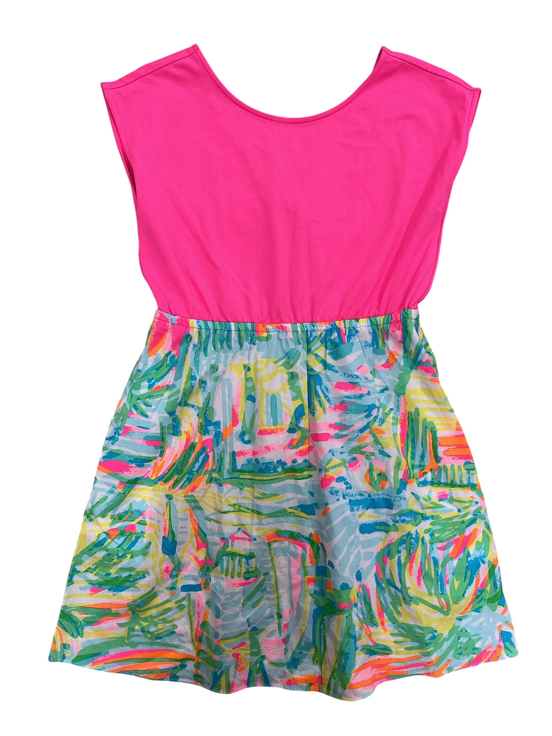 Lilly Pulitzer Kids Girls Little Lilly Knit Shift Dress Sea Salt And Sun - Size L 8-10