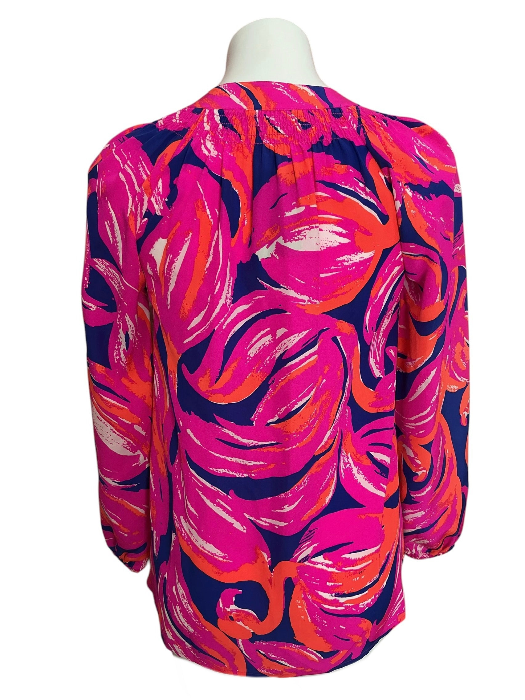 Lilly Pulitzer NWT Elsa Top Bomber Blue Plume Bloom Small - Size XS