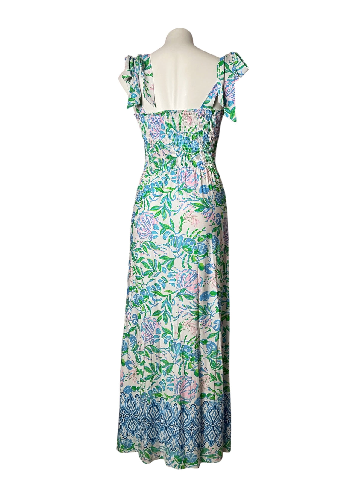 Lilly Pulitzer NWT Kailua Smocked Maxi Dress Resort White Just A Pinch Engineered - Size S